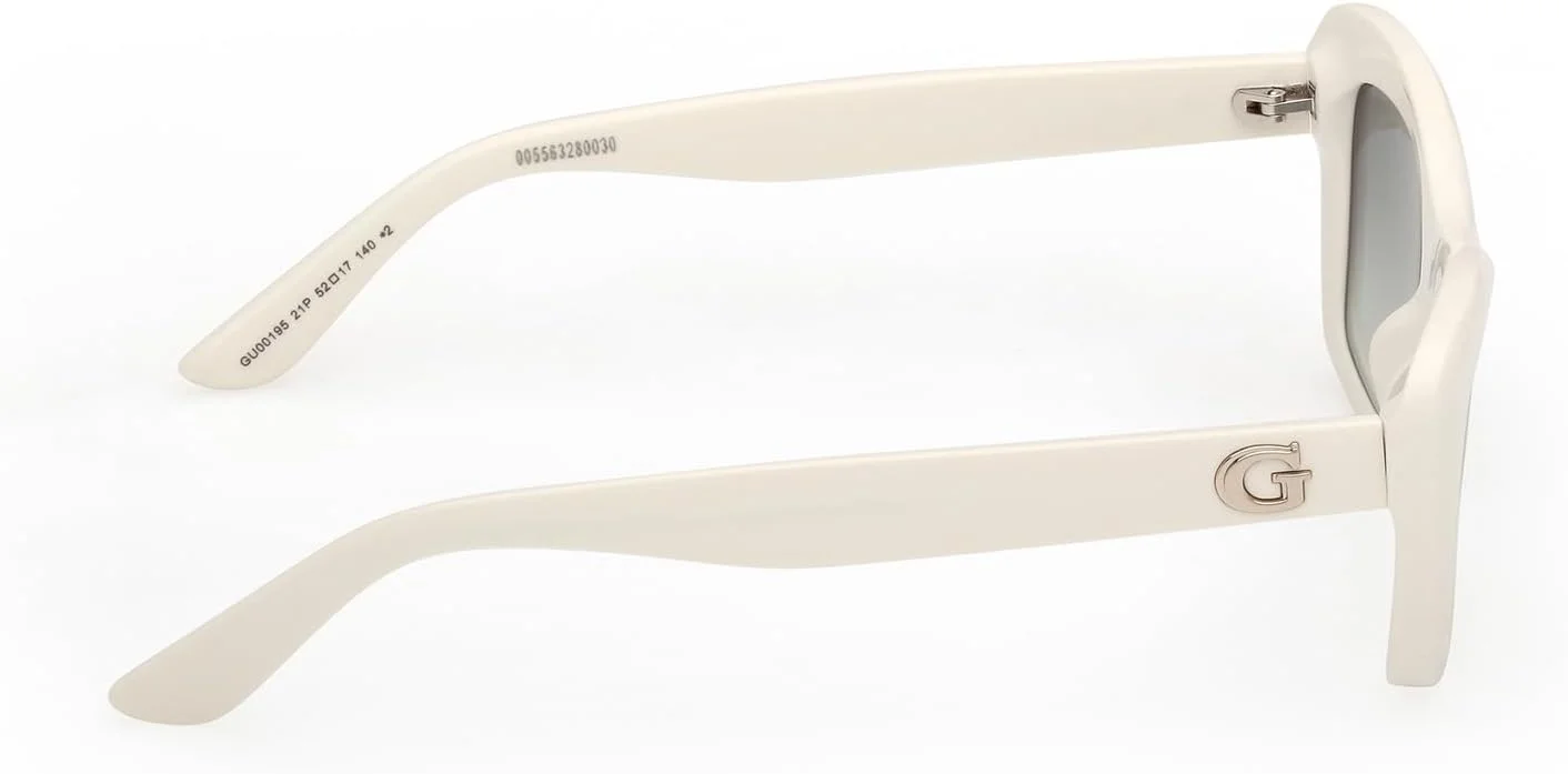 عینک آفتابی زنانه مستطیلی لبه دار کامل GUESS، سفید، 52 عینک آفتابی زنانه مستطیلی لبه دار کامل GUESS، سفید، 52