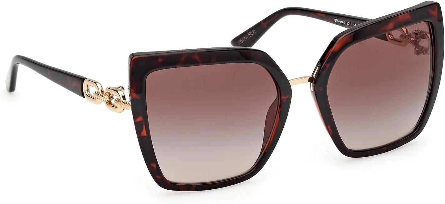 عینک آفتابی زنانه پروانه ای قهوه ای GUESS