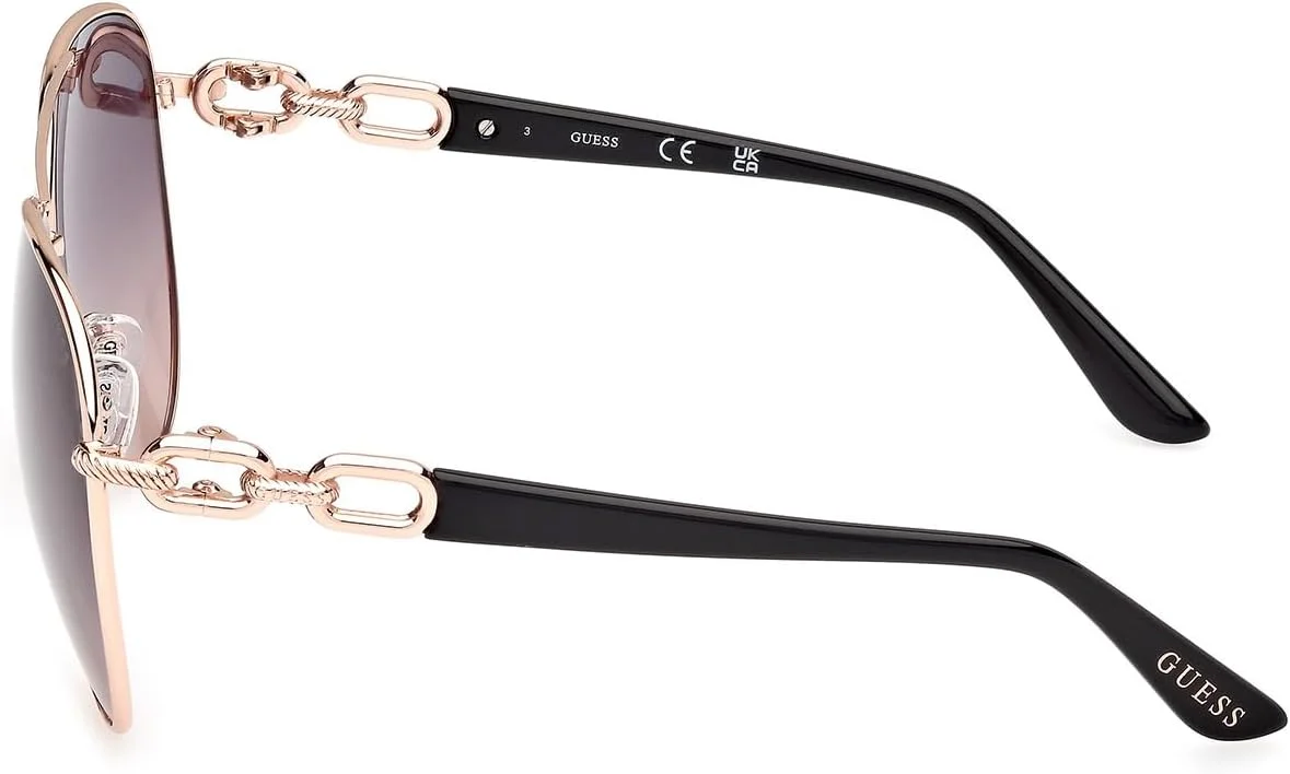 عینک آفتابی زنانه گس مدل GU0015828B61 با فریم طلایی فلزی خلبانی و محافظت UV