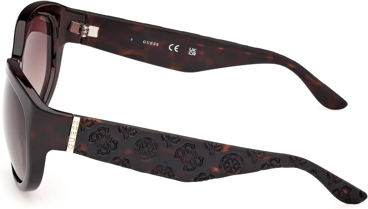 عینک آفتابی زنانه بیضی شکل قهوه ای GUESS عینک آفتابی زنانه بیضی شکل قهوه ای GUESS