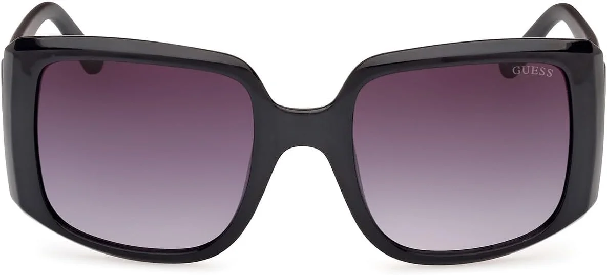 عینک آفتابی زنانه GUESS مدل GU0009701B53 با محافظت UV، مشکی براق، 53 میلیمتر عینک آفتابی زنانه GUESS مدل GU0009701B53 با محافظت UV، مشکی براق، 53 میلیمتر