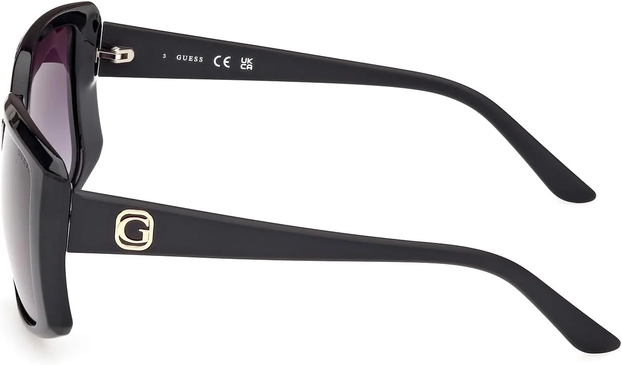 عینک آفتابی زنانه GUESS مدل GU0009701B53 با محافظت UV، مشکی براق، 53 میلیمتر عینک آفتابی زنانه GUESS مدل GU0009701B53 با محافظت UV، مشکی براق، 53 میلیمتر