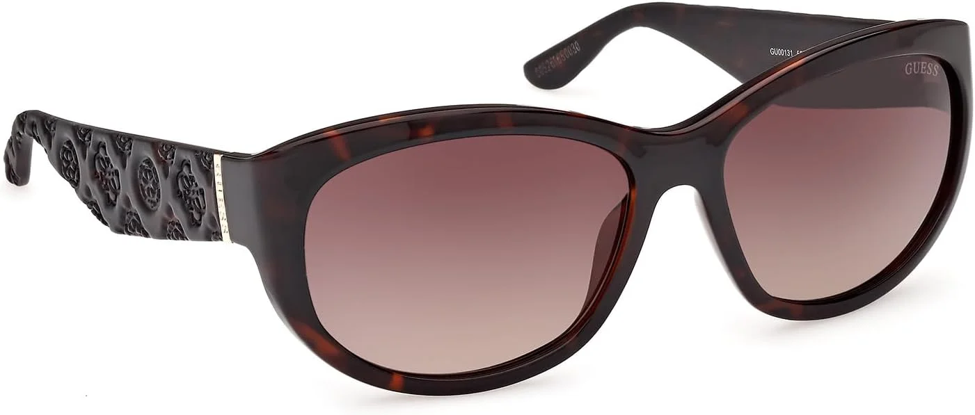 عینک آفتابی زنانه بیضی شکل قهوه ای GUESS عینک آفتابی زنانه بیضی شکل قهوه ای GUESS