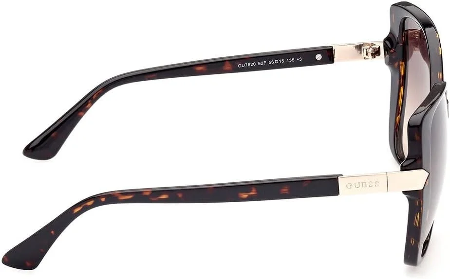 عینک آفتابی زنانه GUESS مدل GU782052F56 با محافظت UV، هاوانای تیره، 56 میلی متر عینک آفتابی زنانه GUESS مدل GU782052F56 با محافظت UV، هاوانای تیره، 56 میلی متر