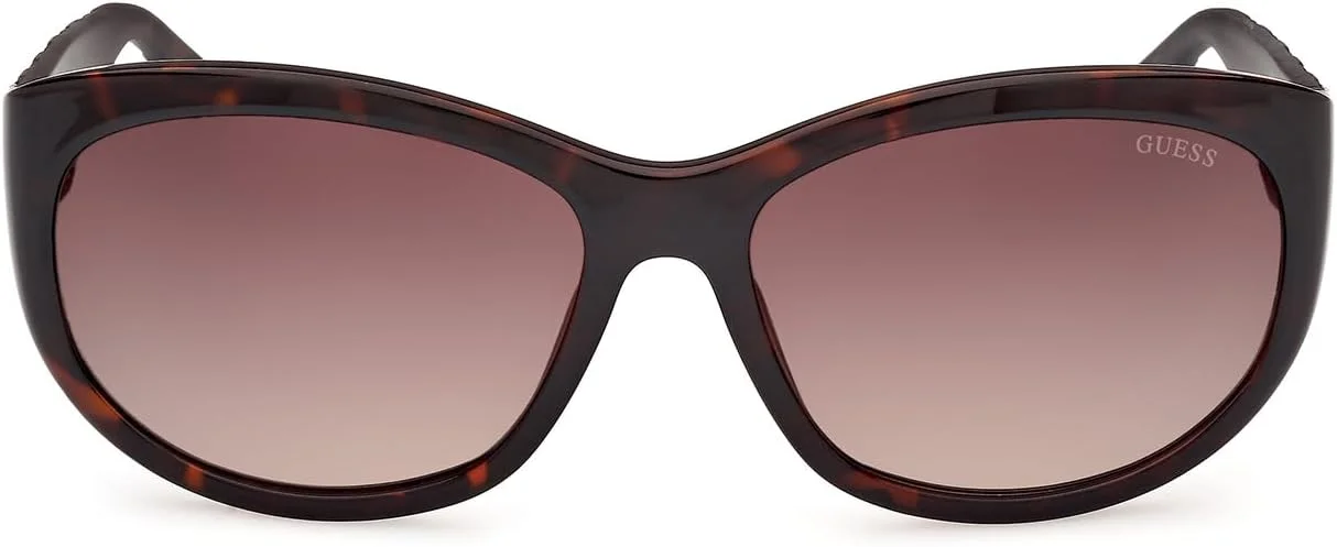 عینک آفتابی زنانه بیضی شکل قهوه ای GUESS عینک آفتابی زنانه بیضی شکل قهوه ای GUESS