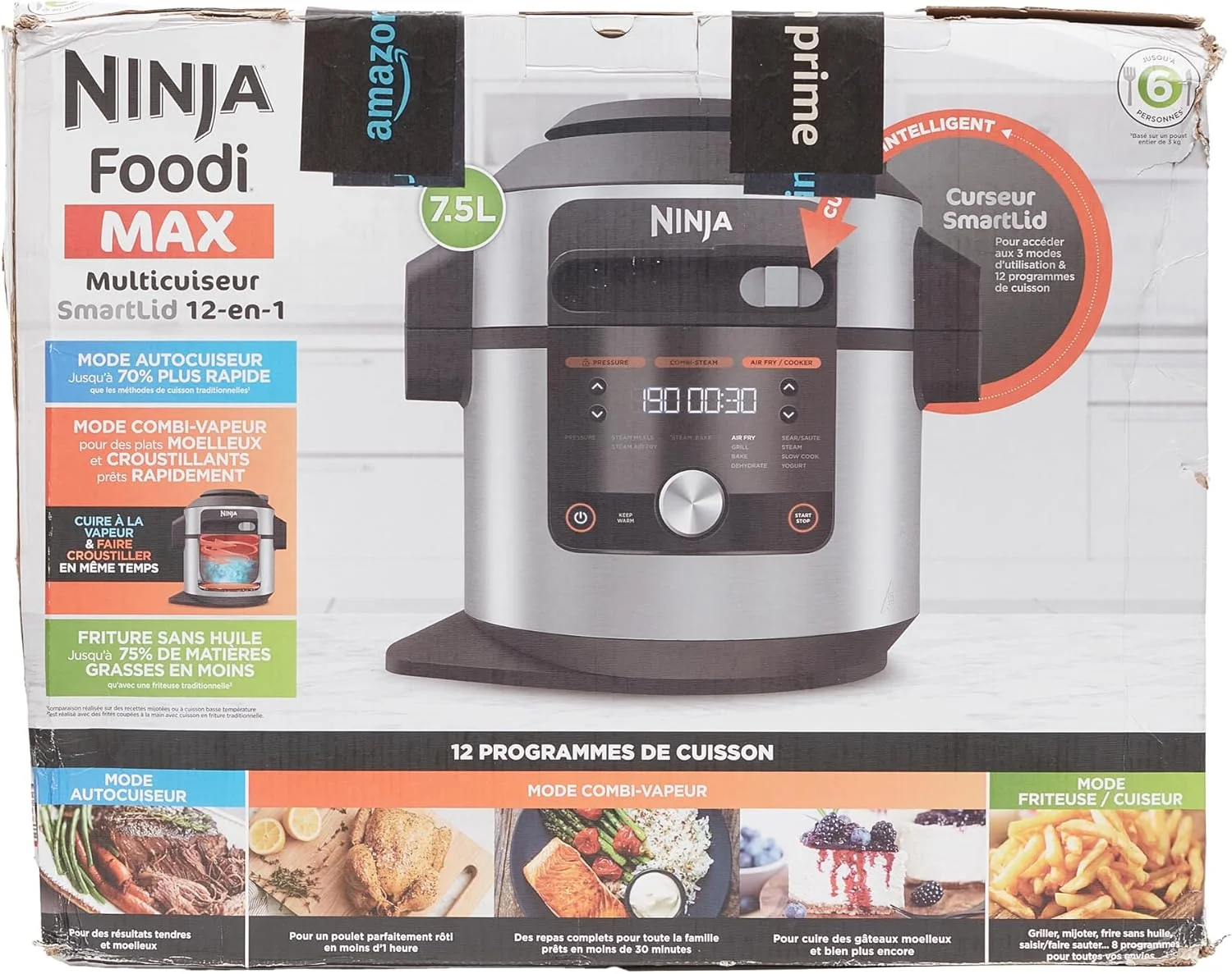 سرخ کن چندکاره نینجا Foodi MAX، SmartLid، 12 عملکرد پخت و پز در 1، 7.5 لیتر، چندکاره 12 در 1، پخت تحت فشار، سرخ کردن با هوا، پخت آرام و موارد دیگر، فولاد ضد زنگ، OL650EU سرخ کن چندکاره نینجا Foodi MAX، SmartLid، 12 عملکرد پخت و پز در 1، 7.5 لیتر، چندکاره 12 در 1، پخت تحت فشار، سرخ کردن با هوا، پخت آرام و موارد دیگر، فولاد ضد زنگ، OL650EU