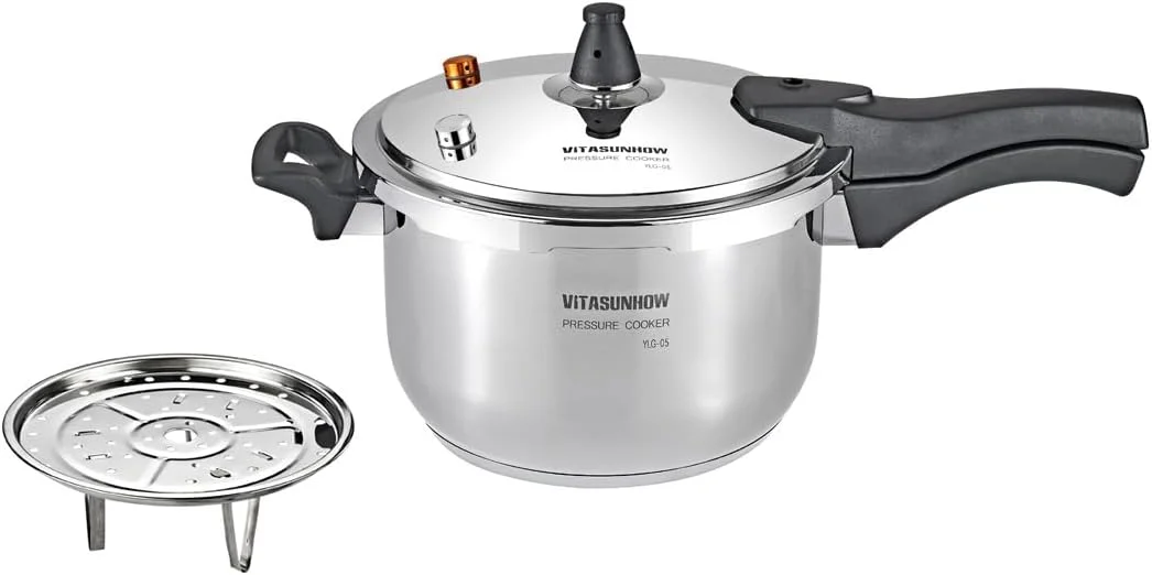 زودپز استیل ضد زنگ 4.7 کوارت / 5 لیتر، سازگار با القایی، توزیع یکنواخت حرارت، مناسب برای پخت و پز تحت فشار یا بخارپز (5 لیتر) زودپز استیل ضد زنگ 4.7 کوارت / 5 لیتر، سازگار با القایی، توزیع یکنواخت حرارت، مناسب برای پخت و پز تحت فشار یا بخارپز (5 لیتر)