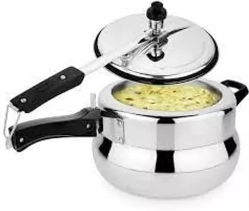 زودپز کلاسیک 2 لیتری NANAK مدل Handi، مناسب برای اجاق گاز و القایی، پخت سریع و سالم، آلومینیومی نقره ای، درب داخلی آلومینیومی - AB_2L01