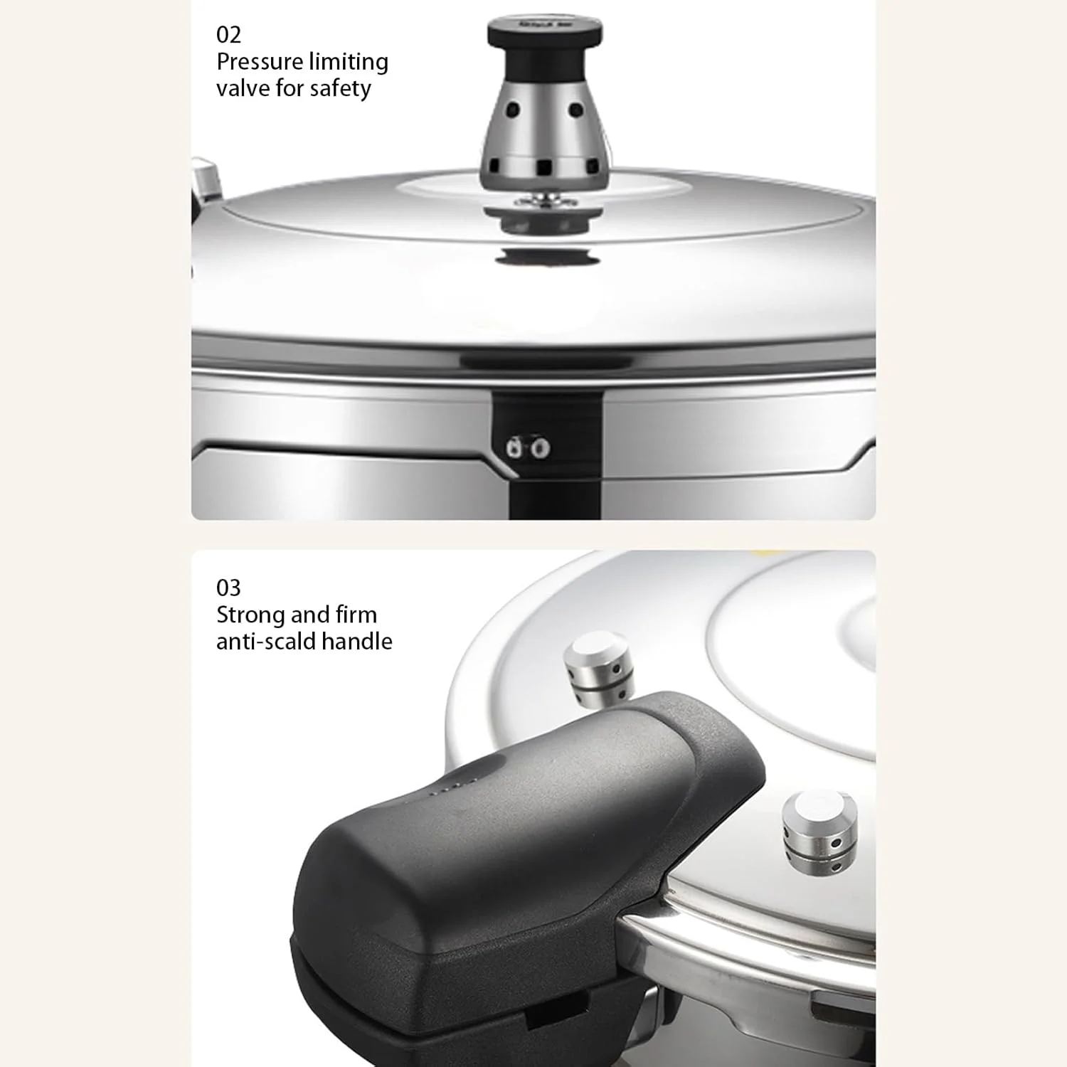 زودپز کوچک 2 لیتری، زودپز آشپزخانه، ظروف استیل ضد زنگ برای آشپزخانه، رستوران، کمپینگ در فضای باز زودپز کوچک 2 لیتری، زودپز آشپزخانه، ظروف استیل ضد زنگ برای آشپزخانه، رستوران، کمپینگ در فضای باز