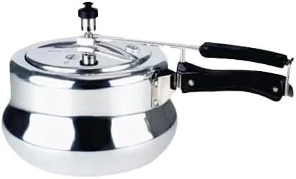 زودپز کلاسیک 2 لیتری NANAK مدل Handi، مناسب برای اجاق گاز و القایی، پخت سریع و سالم، آلومینیومی نقره ای، درب داخلی آلومینیومی - AB_2L01