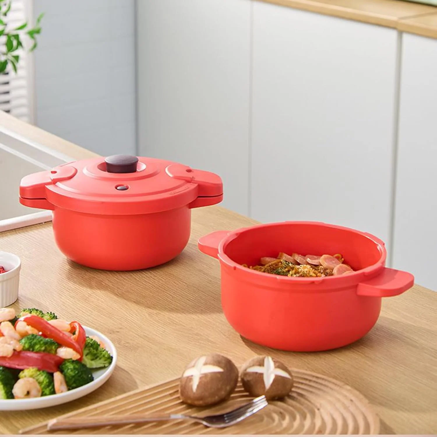 Microwave Pot,Multi-Function Pressure Cooking Pot - Cooking Tool Quick 2.3L Multifunctional Cooker for Dinner Workplace Travel Campus Dorm Kitchen Breakfast Lunch Home Microwave Pot,Multi-Function Pressure Cooking Pot - Cooking Tool Quick 2.3L Multifunctional Cooker for Dinner Workplace Travel Campus Dorm Kitchen Breakfast Lunch Home