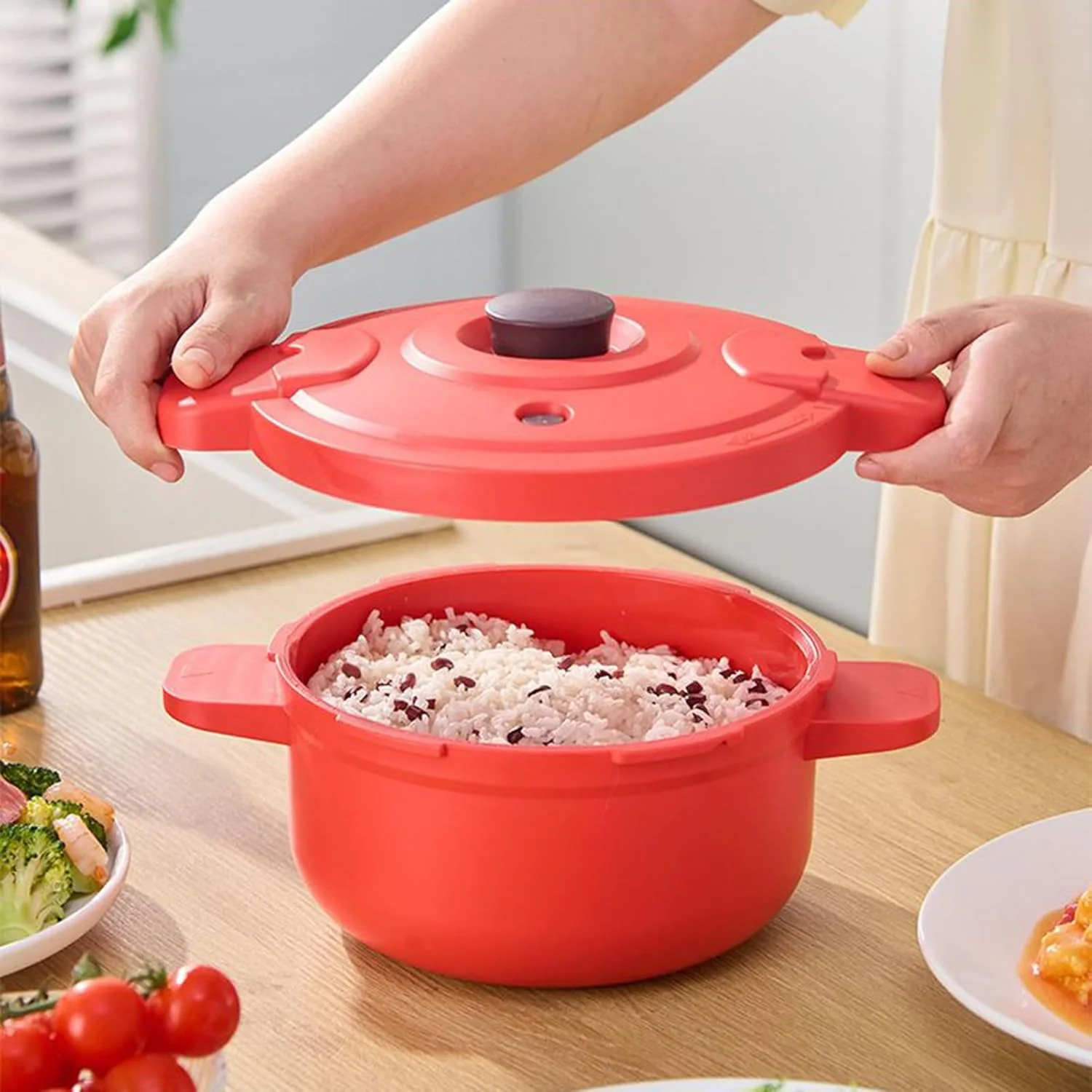 Microwave Pot,Multi-Function Pressure Cooking Pot - Cooking Tool Quick 2.3L Multifunctional Cooker for Dinner Workplace Travel Campus Dorm Kitchen Breakfast Lunch Home Microwave Pot,Multi-Function Pressure Cooking Pot - Cooking Tool Quick 2.3L Multifunctional Cooker for Dinner Workplace Travel Campus Dorm Kitchen Breakfast Lunch Home