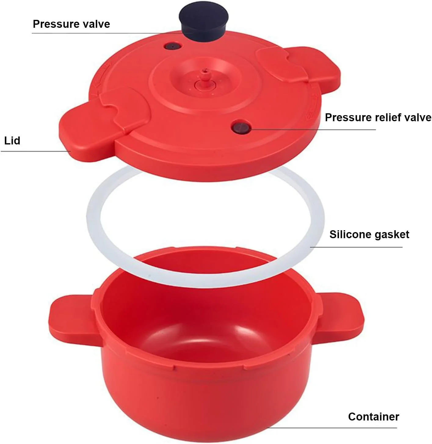 Microwave Pot,Multi-Function Pressure Cooking Pot - Cooking Tool Quick 2.3L Multifunctional Cooker for Dinner Workplace Travel Campus Dorm Kitchen Breakfast Lunch Home Microwave Pot,Multi-Function Pressure Cooking Pot - Cooking Tool Quick 2.3L Multifunctional Cooker for Dinner Workplace Travel Campus Dorm Kitchen Breakfast Lunch Home