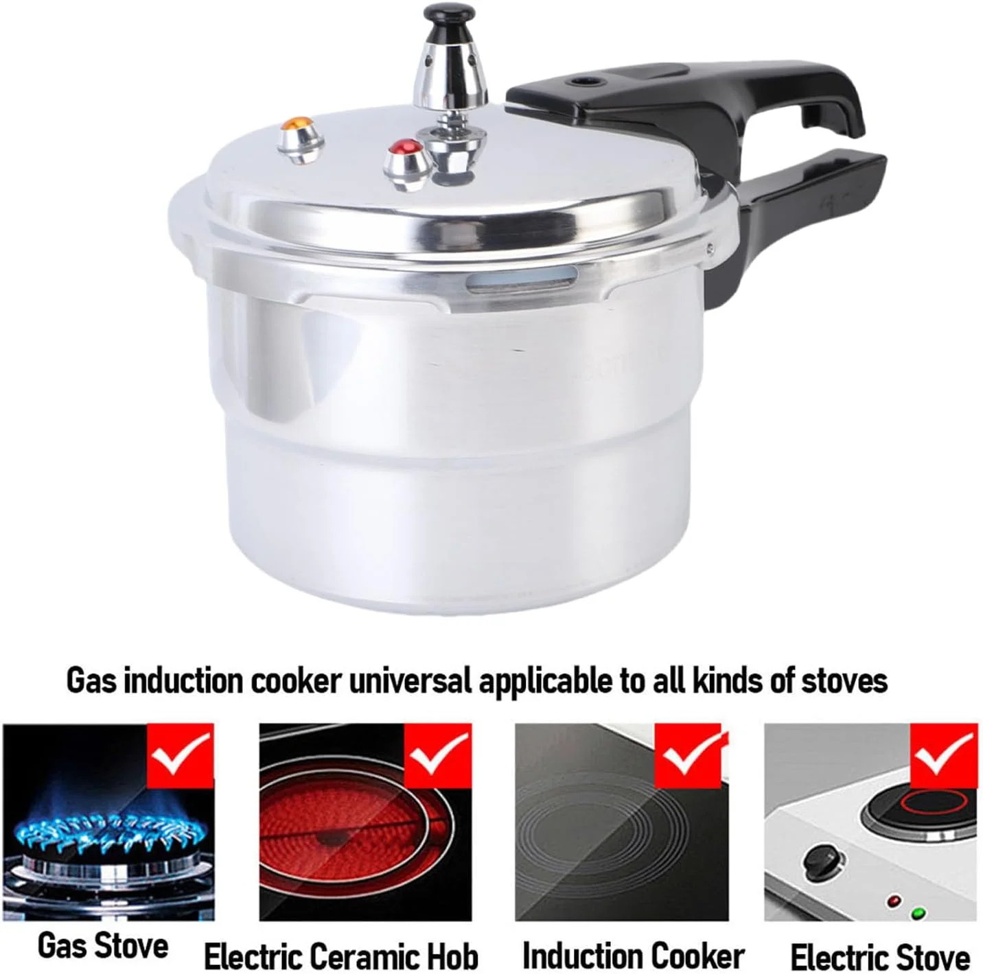 زودپز 3 لیتری استیل ضد زنگ VELATEMOR، اجاق گاز آلومینیومی، قابلمه پخت و پز سریع با قفسه بخارپز برای آشپزخانه زودپز 3 لیتری استیل ضد زنگ VELATEMOR، اجاق گاز آلومینیومی، قابلمه پخت و پز سریع با قفسه بخارپز برای آشپزخانه