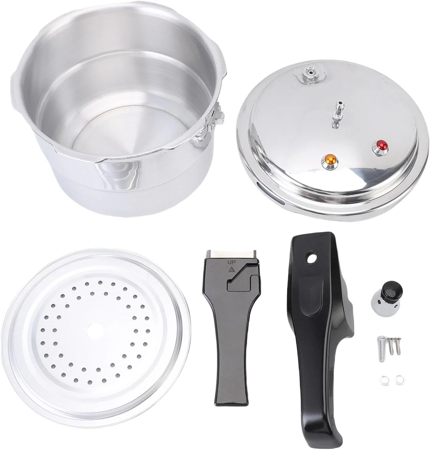 زودپز 3 لیتری استیل ضد زنگ VELATEMOR، اجاق گاز آلومینیومی، قابلمه پخت و پز سریع با قفسه بخارپز برای آشپزخانه زودپز 3 لیتری استیل ضد زنگ VELATEMOR، اجاق گاز آلومینیومی، قابلمه پخت و پز سریع با قفسه بخارپز برای آشپزخانه