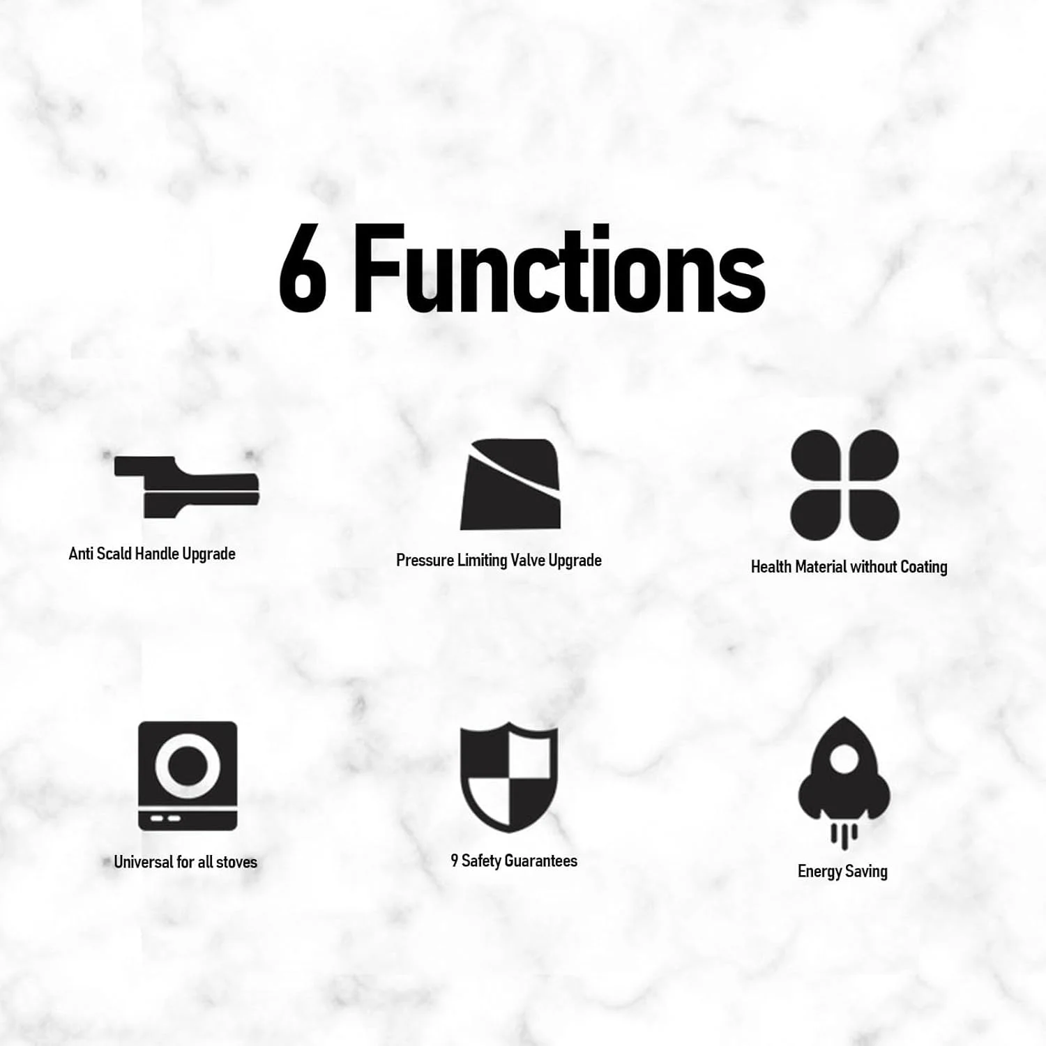 زودپز ضد انفجار Fabater آلیاژ آلومینیوم با راندمان بالا برای پخت و پز (24CM/7L)