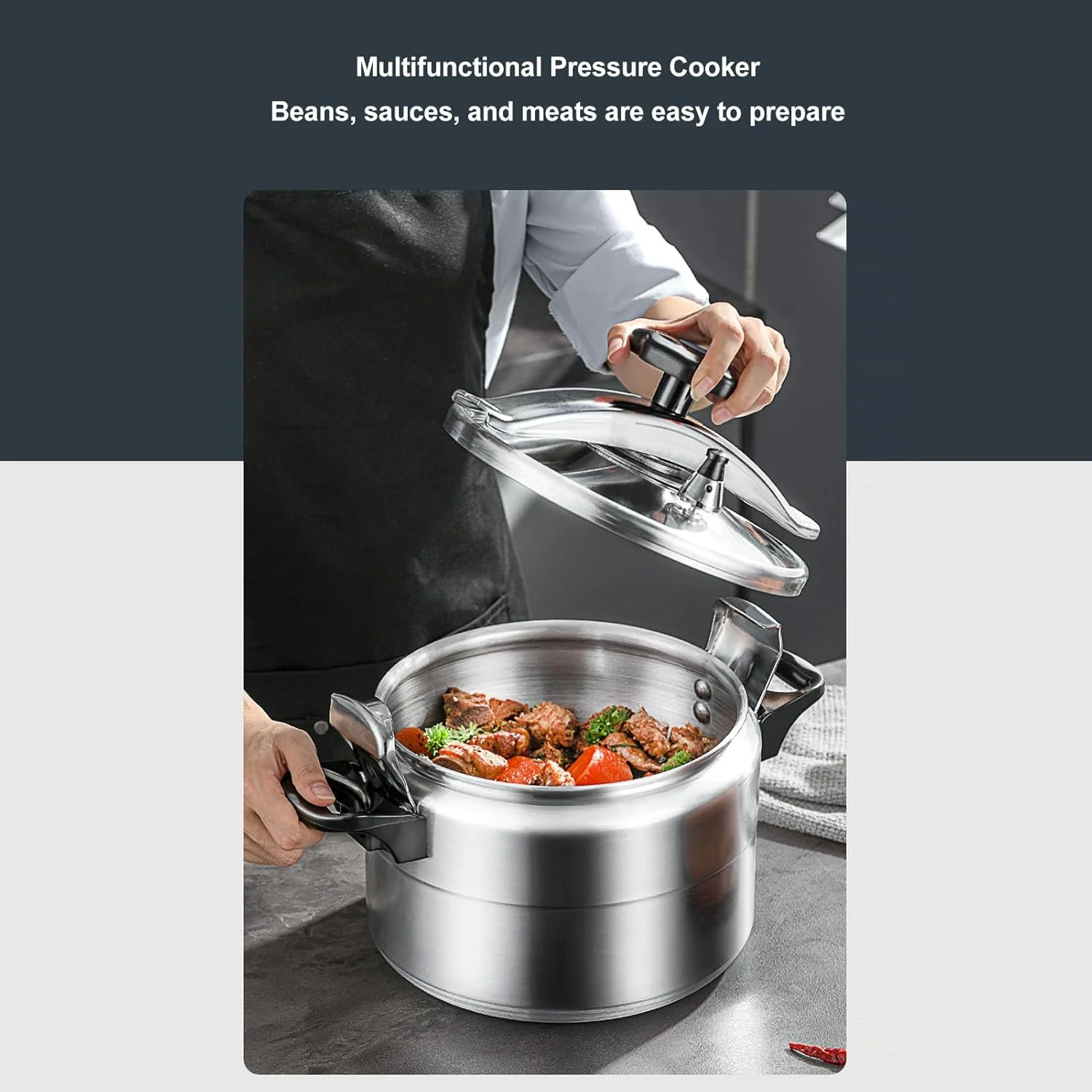 زودپز ضخیم ciciglow، زودپز آلومینیومی با ظرفیت بزرگ و نچسب، مقاوم در برابر انفجار، با پوشش نچسب، برای خورش، بخارپز و کنسرو کردن (3 لیتر) زودپز ضخیم ciciglow، زودپز آلومینیومی با ظرفیت بزرگ و نچسب، مقاوم در برابر انفجار، با پوشش نچسب، برای خورش، بخارپز و کنسرو کردن (3 لیتر)