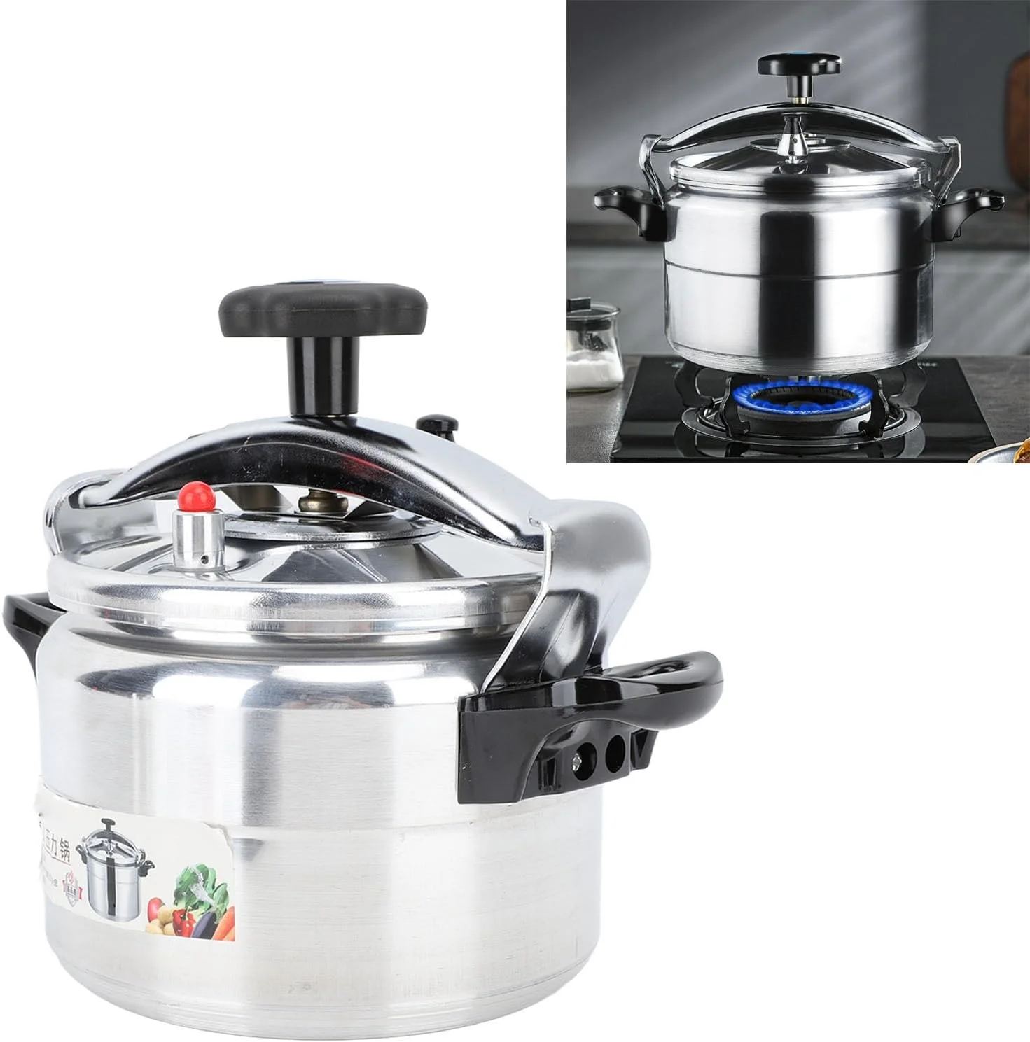 زودپز ضخیم ciciglow، زودپز آلومینیومی با ظرفیت بزرگ و نچسب، مقاوم در برابر انفجار، با پوشش نچسب، برای خورش، بخارپز و کنسرو کردن (3 لیتر) زودپز ضخیم ciciglow، زودپز آلومینیومی با ظرفیت بزرگ و نچسب، مقاوم در برابر انفجار، با پوشش نچسب، برای خورش، بخارپز و کنسرو کردن (3 لیتر)