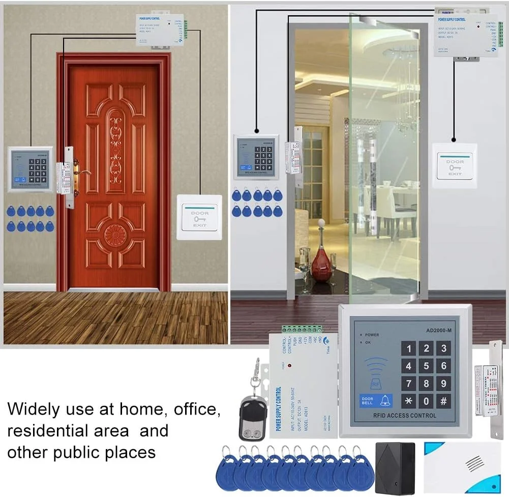 سیستم کنترل دسترسی درب، کارت کنترل دسترسی، رمز عبور، کیت سیستم امنیتی درب، قفل مغناطیسی تک درب، کیت سیستم امنیتی الکتریکی RFID IP/TCP با دکمه خروج سیستم کنترل دسترسی درب، کارت کنترل دسترسی، رمز عبور، کیت سیستم امنیتی درب، قفل مغناطیسی تک درب، کیت سیستم امنیتی الکتریکی RFID IP/TCP با دکمه خروج
