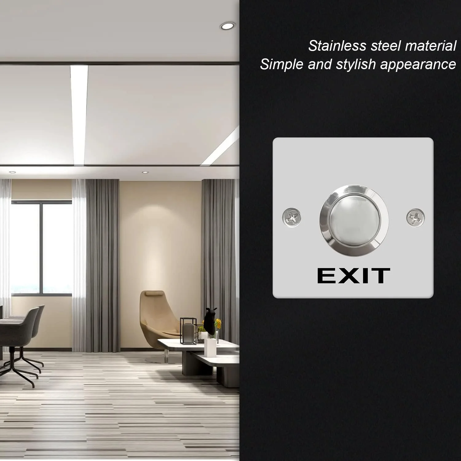 سیستم کنترل دسترسی درب، دکمه فشاری لحظه ای پنل آلیاژ روی دکمه خروج ضد آب برای درب قفل سیستم امنیتی ورودی دروازه ها و بازکننده های گاراژ DC12V 3A G020-ZF سیستم کنترل دسترسی درب، دکمه فشاری لحظه ای پنل آلیاژ روی دکمه خروج ضد آب برای درب قفل سیستم امنیتی ورودی دروازه ها و بازکننده های گاراژ DC12V 3A G020-ZF