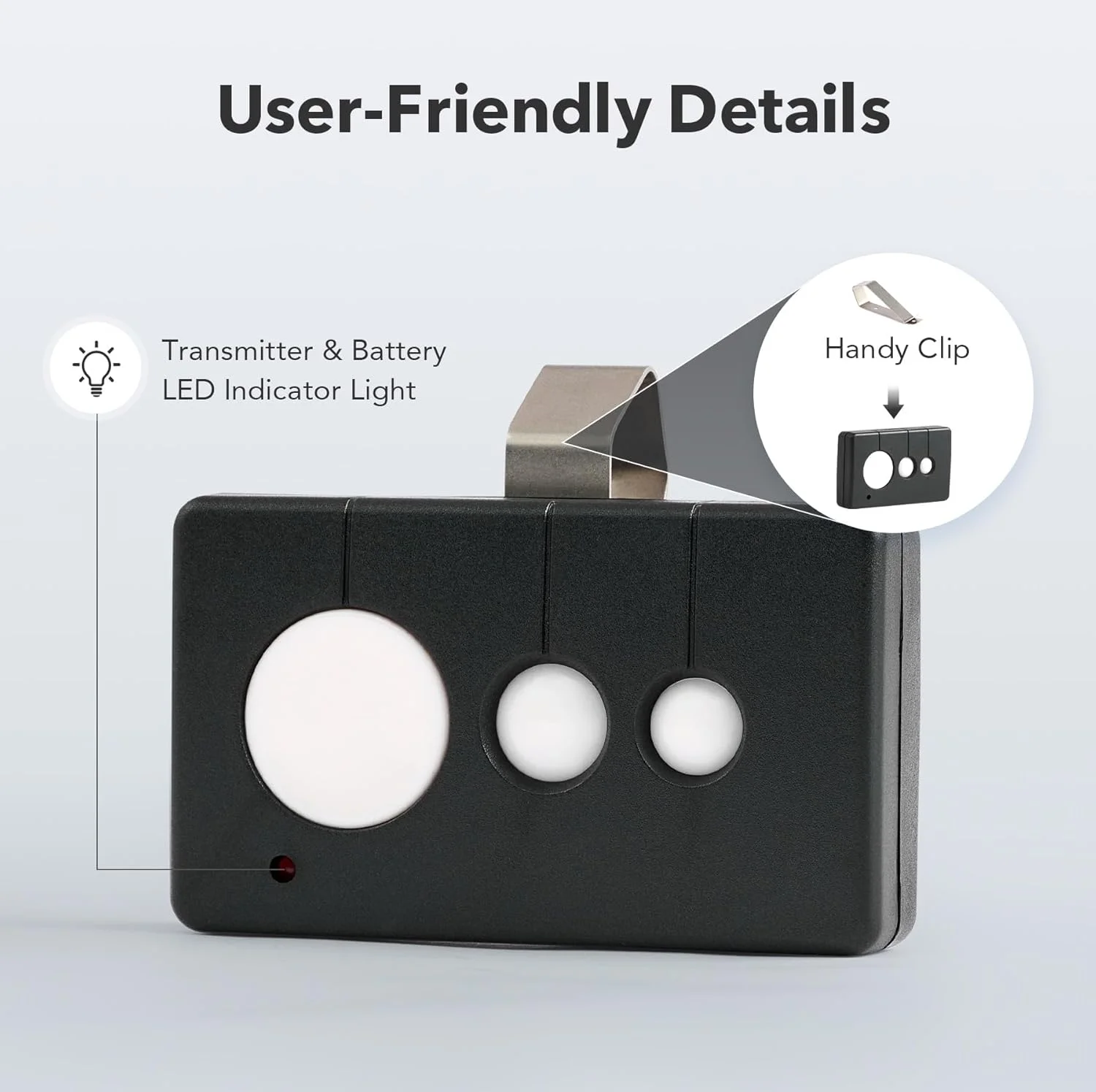 ریموت کنترل درب بازکن WCR1، کلیکر درب 433.92 مگاهرتز با برد 30 متری به همراه گیره آفتابگیر، ریموت جهانی 3 در 1 قابل برنامه ریزی، کلید بی سیم برای درب بازکن اتوماتیک چرخشی و کشویی و درب بازکن گاراژ ریموت کنترل درب بازکن WCR1، کلیکر درب 433.92 مگاهرتز با برد 30 متری به همراه گیره آفتابگیر، ریموت جهانی 3 در 1 قابل برنامه ریزی، کلید بی سیم برای درب بازکن اتوماتیک چرخشی و کشویی و درب بازکن گاراژ