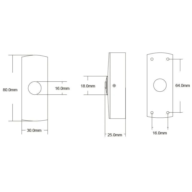 سیستم کنترل دسترسی درب، دکمه فشاری لحظه ای پنل آلیاژ روی دکمه خروج ضد آب برای درب قفل سیستم امنیتی ورودی دروازه ها و بازکننده های گاراژ DC12V 3A G020-CF سیستم کنترل دسترسی درب، دکمه فشاری لحظه ای پنل آلیاژ روی دکمه خروج ضد آب برای درب قفل سیستم امنیتی ورودی دروازه ها و بازکننده های گاراژ DC12V 3A G020-CF