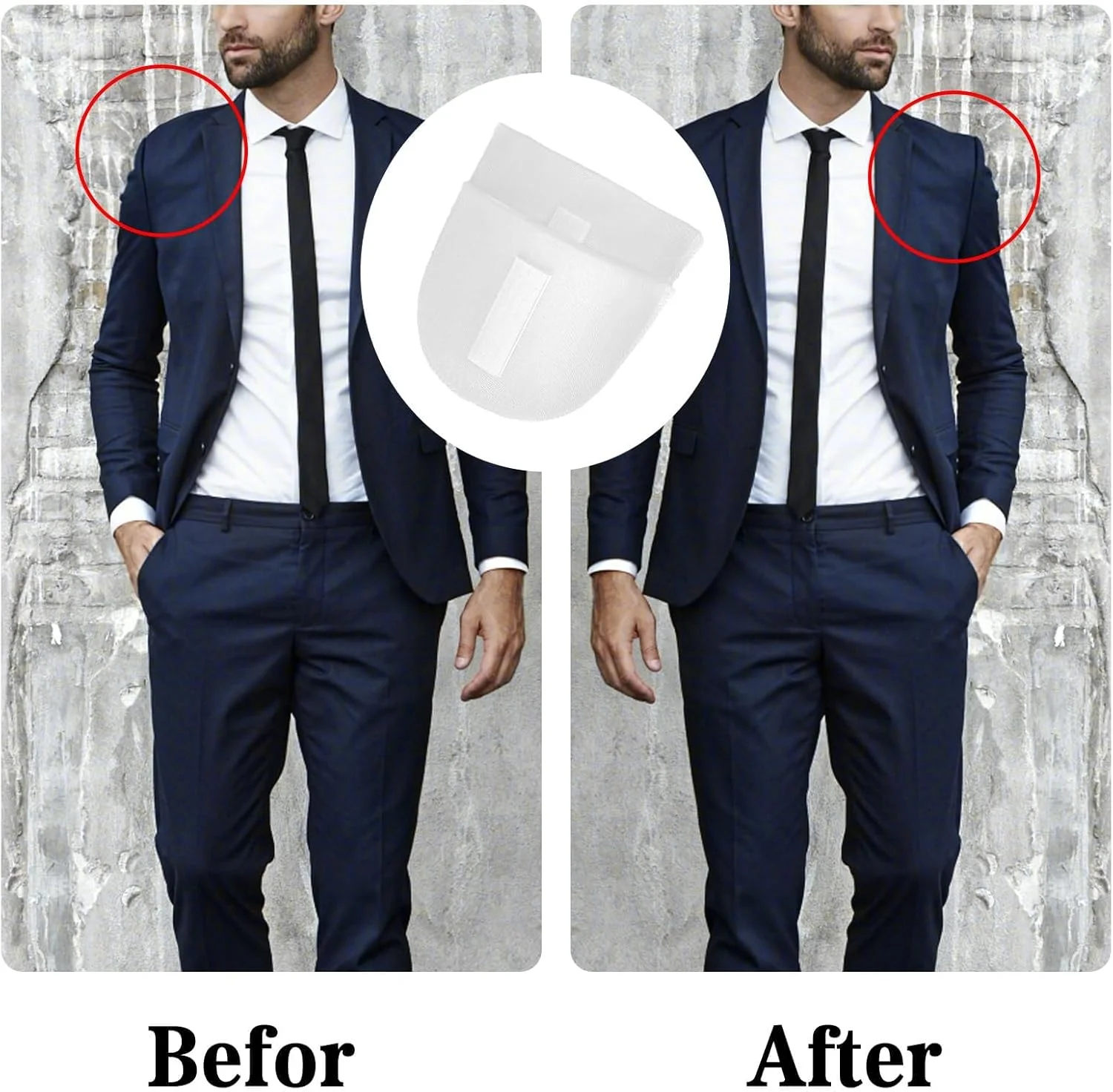Excefore 2 Pairs Set-in Shoulder Pads, Thickness 1.5cm Sewing Sponge Shoulder Pad, Thin Shoulder Enhancer for Round Shoulders, Men Women Blazer Suit T-Shirt Accessories, Black and White Excefore 2 Pairs Set-in Shoulder Pads, Thickness 1.5cm Sewing Sponge Shoulder Pad, Thin Shoulder Enhancer for Round Shoulders, Men Women Blazer Suit T-Shirt Accessories, Black and White