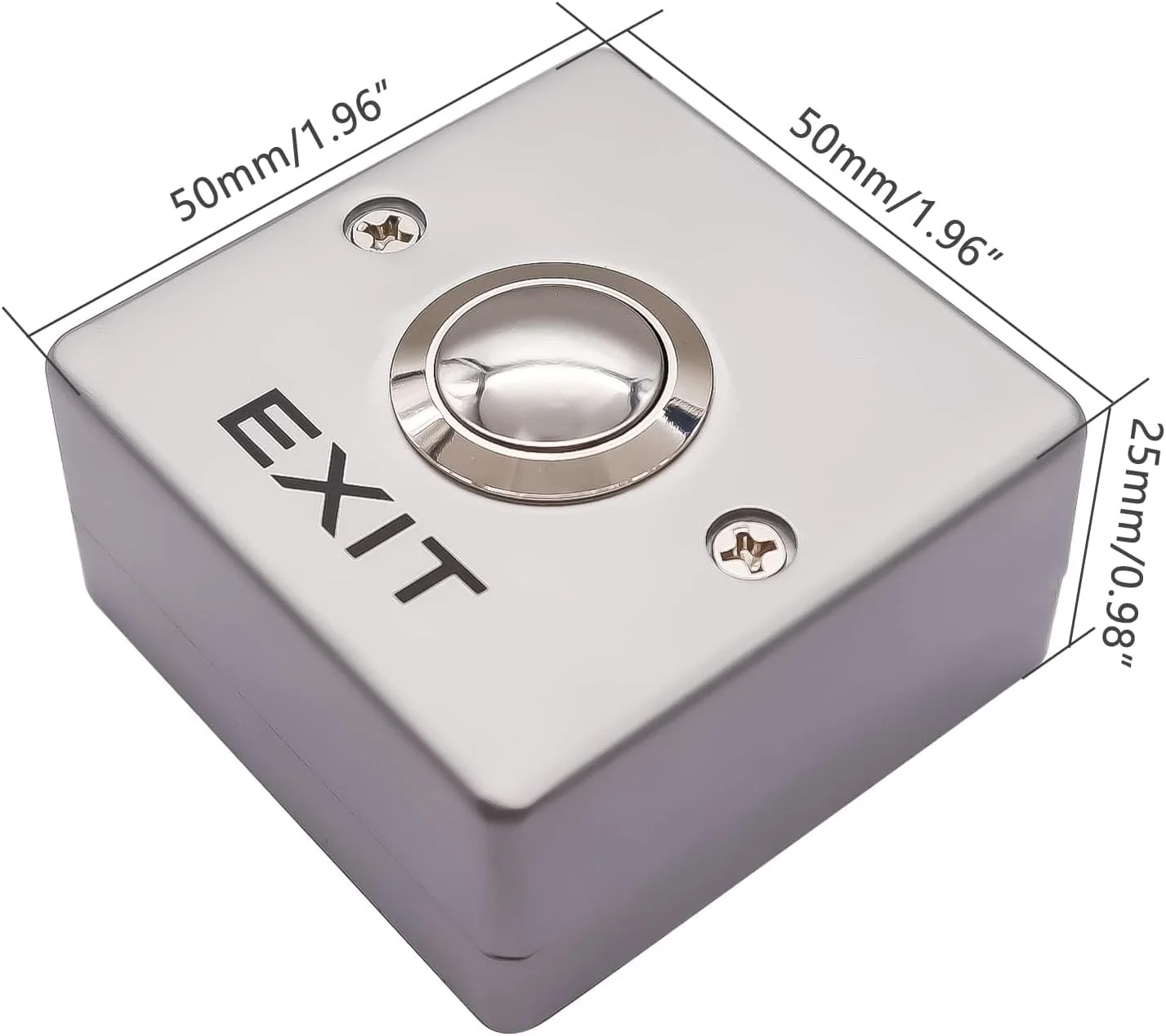 سیستم کنترل دسترسی درب Azonee، دکمه فشاری لحظه ای پنل آلیاژ روی دکمه خروج ضد آب برای درب قفل سیستم امنیتی ورودی دروازه ها و بازکننده های گاراژ DC12V 3A G020-ZF سیستم کنترل دسترسی درب Azonee، دکمه فشاری لحظه ای پنل آلیاژ روی دکمه خروج ضد آب برای درب قفل سیستم امنیتی ورودی دروازه ها و بازکننده های گاراژ DC12V 3A G020-ZF