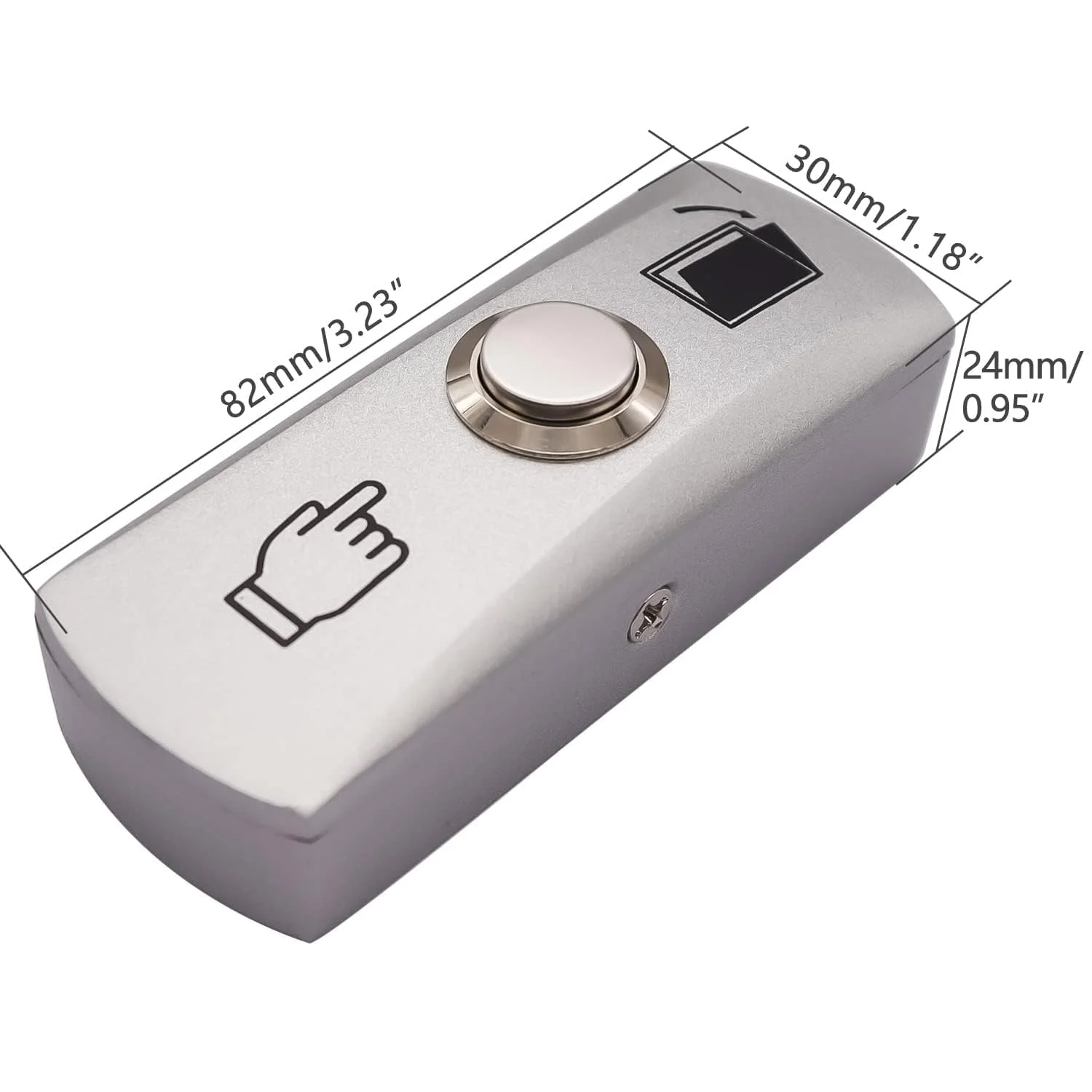 سیستم کنترل دسترسی درب، دکمه فشاری لحظه ای پنل آلیاژ روی دکمه خروج ضد آب برای درب قفل سیستم امنیتی ورودی دروازه ها و بازکننده های گاراژ DC12V 3A G020-CF سیستم کنترل دسترسی درب، دکمه فشاری لحظه ای پنل آلیاژ روی دکمه خروج ضد آب برای درب قفل سیستم امنیتی ورودی دروازه ها و بازکننده های گاراژ DC12V 3A G020-CF