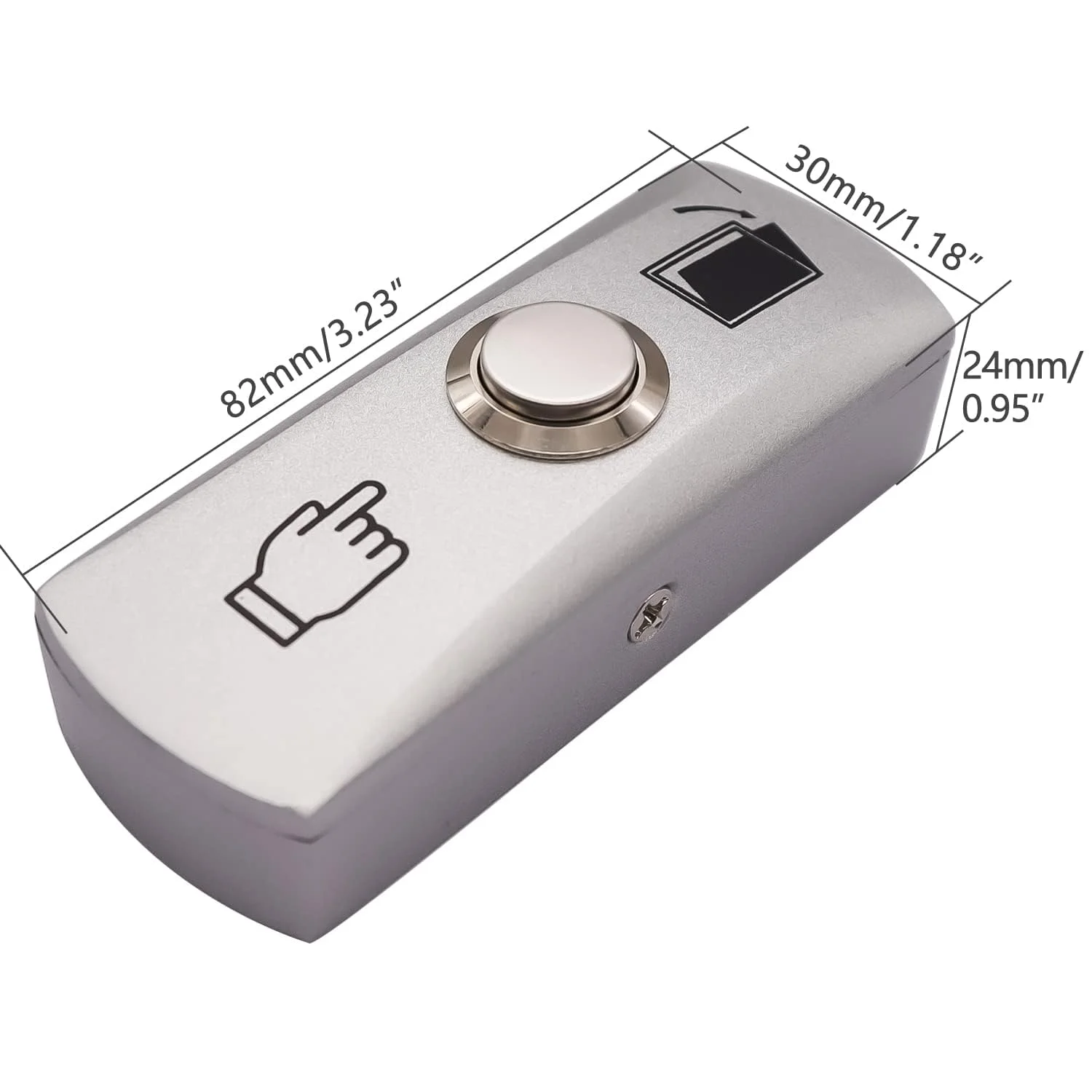 سیستم کنترل دسترسی درب Azonee، دکمه فشاری لحظه ای پنل آلیاژ روی دکمه خروج ضد آب برای درب قفل ورودی سیستم امنیتی دروازه ها و بازکننده های گاراژ DC12V 3A G020-CF سیستم کنترل دسترسی درب Azonee، دکمه فشاری لحظه ای پنل آلیاژ روی دکمه خروج ضد آب برای درب قفل ورودی سیستم امنیتی دروازه ها و بازکننده های گاراژ DC12V 3A G020-CF