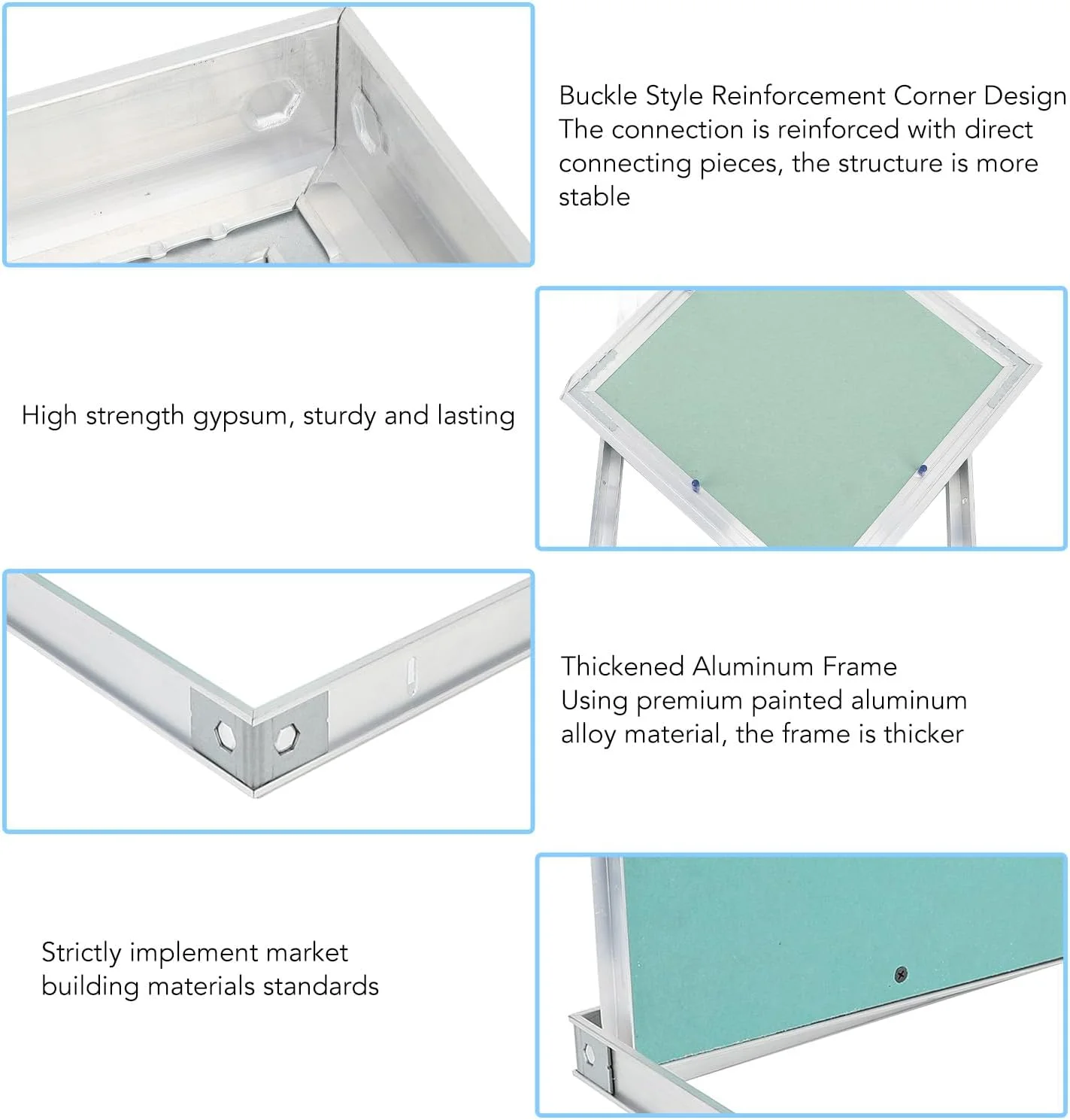 دریچه دسترسی قاب تخته گچی ساخت پنهان ضخیم شده آلیاژ آلومینیوم کنترل درب دهان پنهان تعمیر و نگهداری برای دفتر مرکز خرید هتل دریچه دسترسی قاب تخته گچی ساخت پنهان ضخیم شده آلیاژ آلومینیوم کنترل درب دهان پنهان تعمیر و نگهداری برای دفتر مرکز خرید هتل
