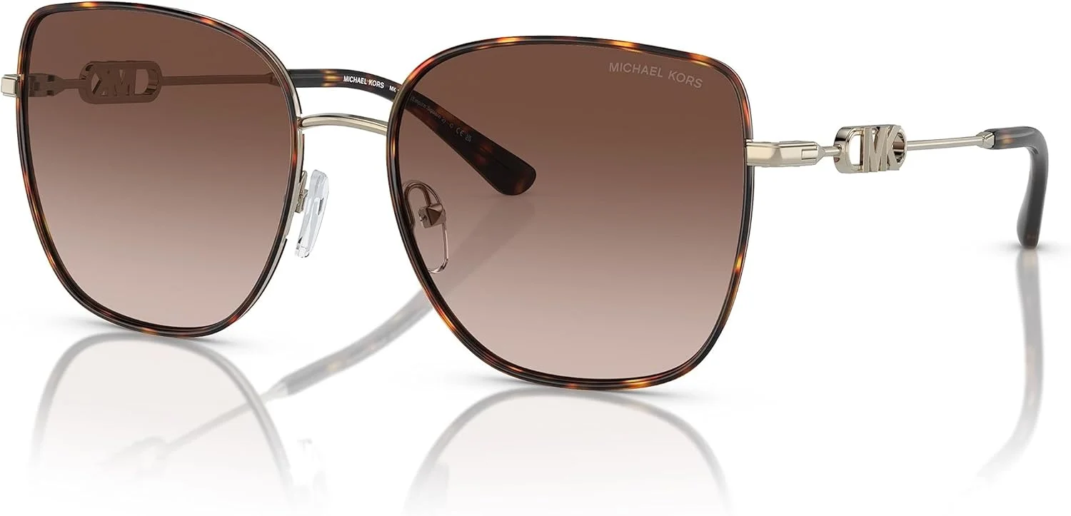 عینک آفتابی زنانه مایکل کورس مدل MK1129J Empire Square 2 طلایی روشن لاک پشتی/قهوه ای تدریجی سایز تک