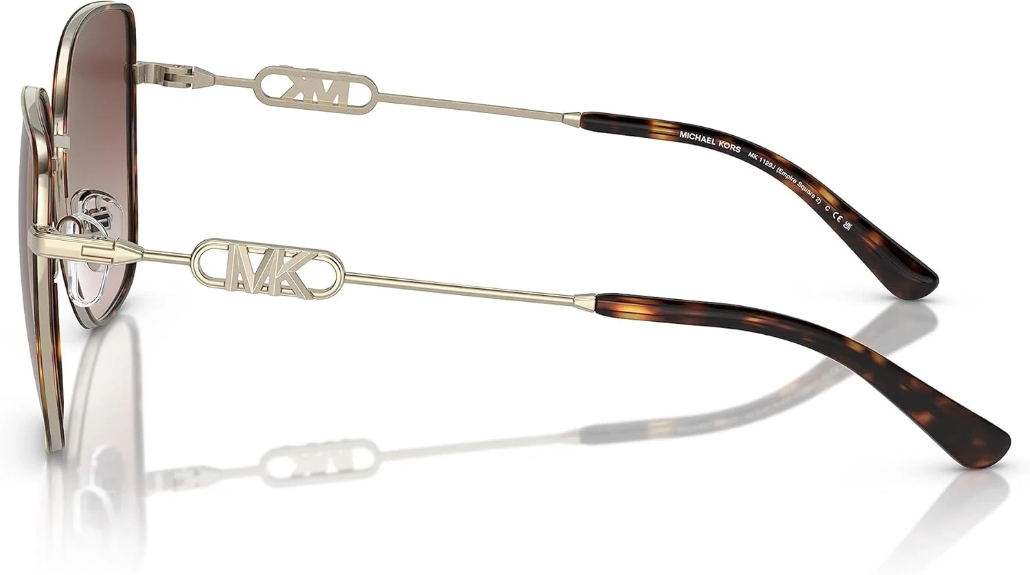 عینک آفتابی زنانه مایکل کورس مدل MK1129J Empire Square 2 طلایی روشن لاک پشتی/قهوه ای تدریجی سایز تک