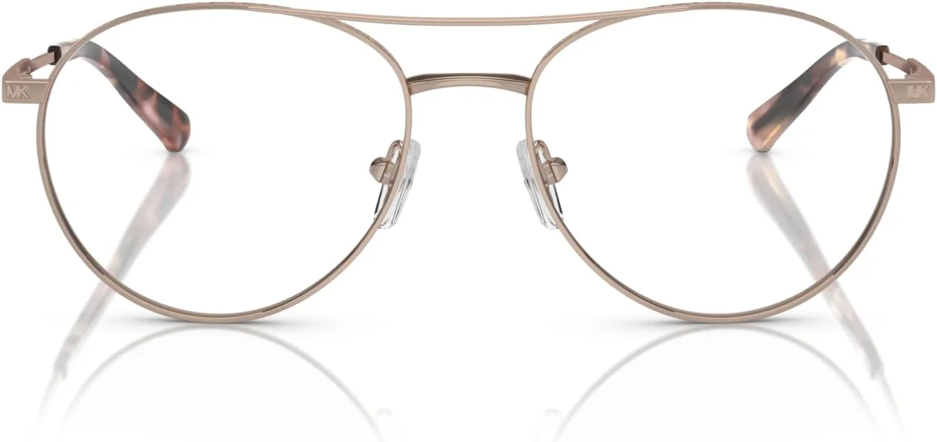 عینک طبی زنانه گرد Michael Kors مدل MK3069 Edgartown، طلایی رزگلد/لنز نمایشی، 54 میلی متر