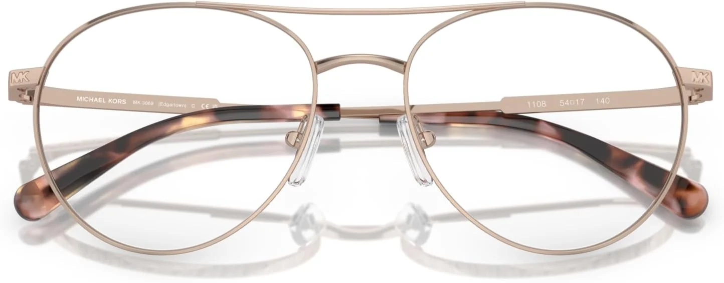 عینک طبی زنانه گرد Michael Kors مدل MK3069 Edgartown، طلایی رزگلد/لنز نمایشی، 54 میلی متر عینک طبی زنانه گرد Michael Kors مدل MK3069 Edgartown، طلایی رزگلد/لنز نمایشی، 54 میلی متر