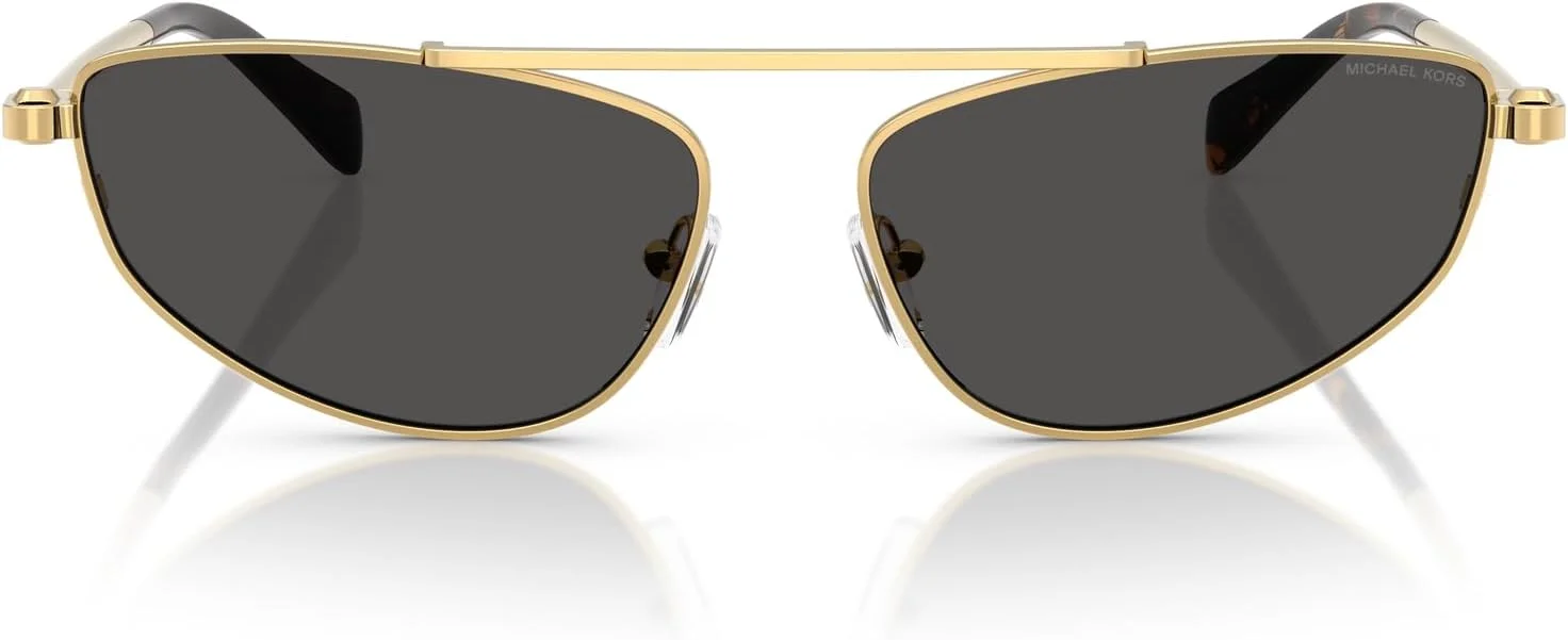 عینک آفتابی زنانه Michael Kors مدل Mk1164 Buenos Aires بیضی، طلایی براق/خاکستری تیره یکدست، 60 میلی متر