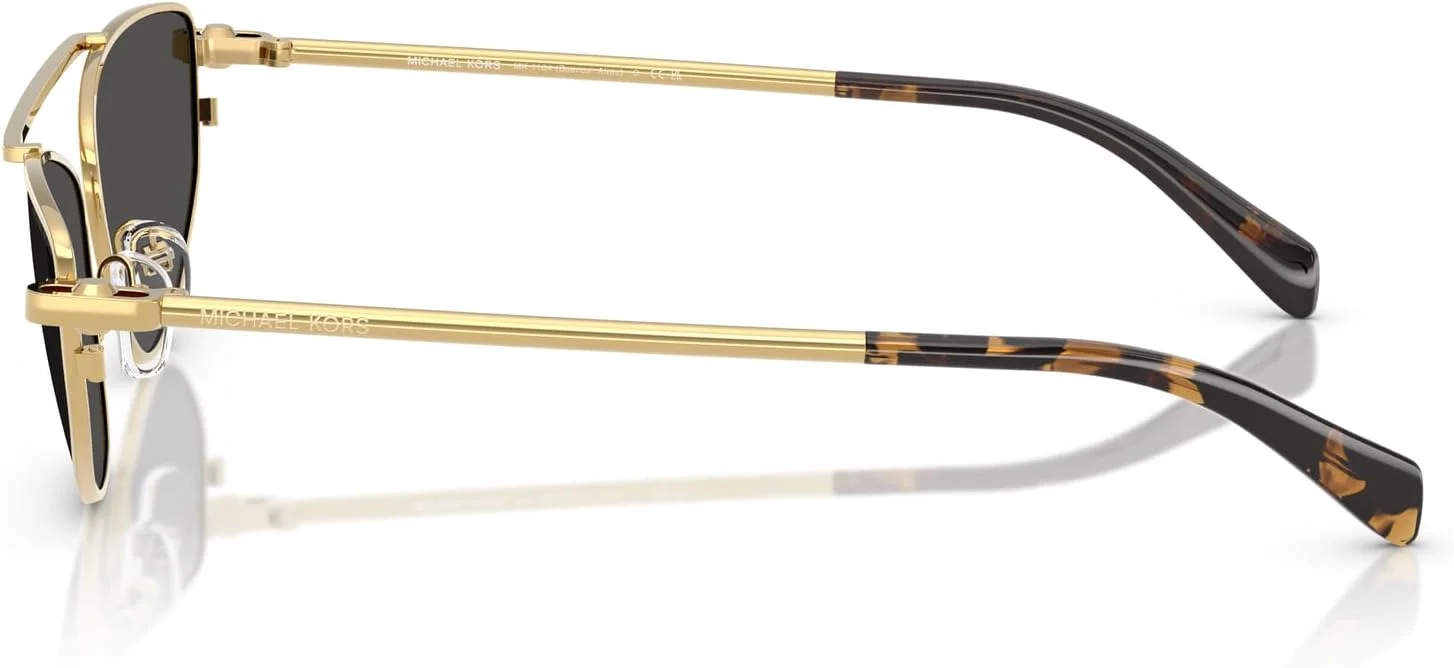 عینک آفتابی زنانه Michael Kors مدل Mk1164 Buenos Aires بیضی، طلایی براق/خاکستری تیره یکدست، 60 میلی متر