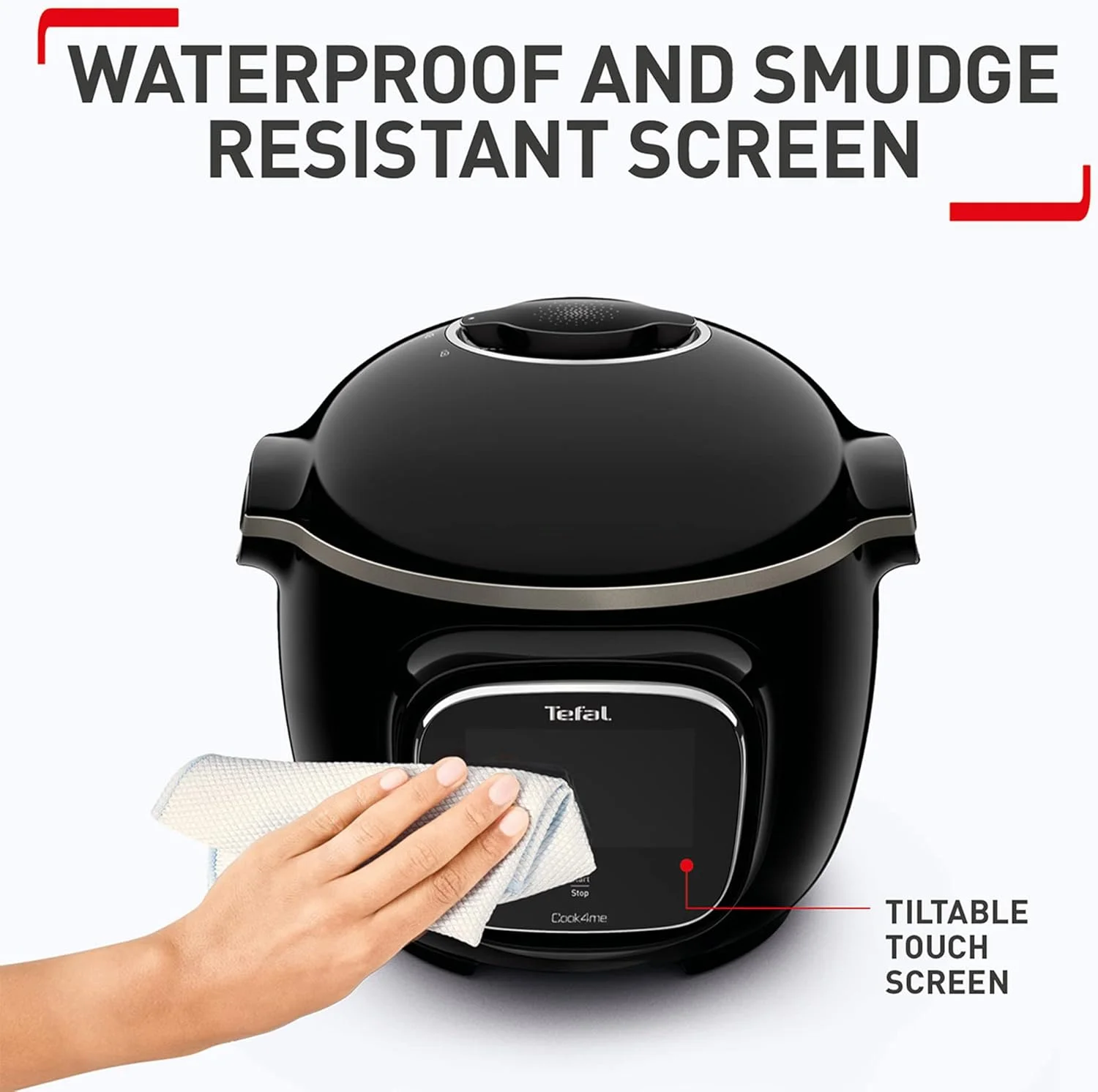 زودپز دیجیتالی متصل تفال Cook4me Touch CY912840 - 6 لیتر / مشکی و استیل ضد زنگ زودپز دیجیتالی متصل تفال Cook4me Touch CY912840 - 6 لیتر / مشکی و استیل ضد زنگ
