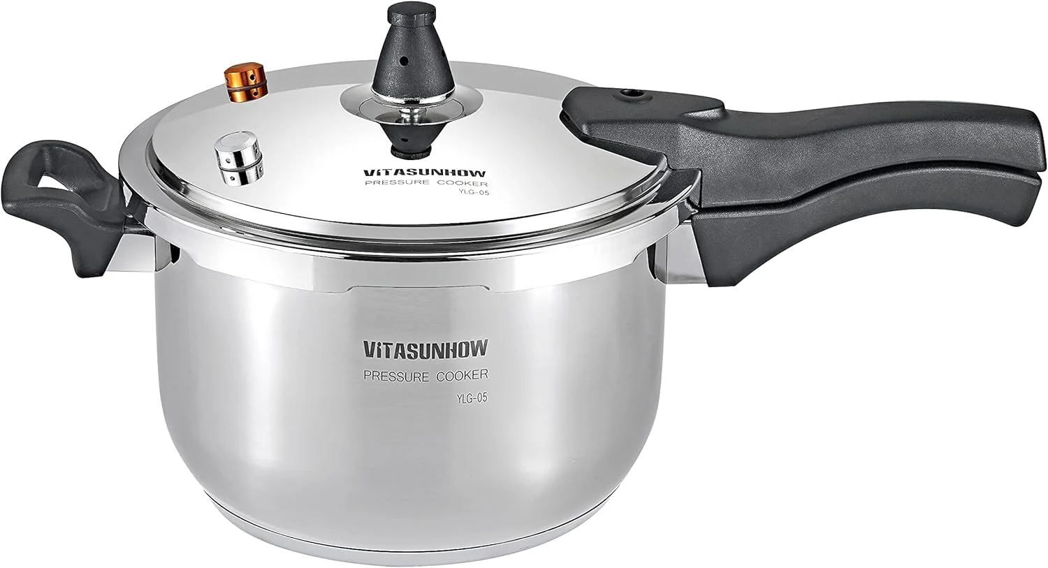 زودپز استیل ضد زنگ سازگار با القایی، توزیع یکنواخت حرارت، برای پخت تحت فشار یا بخارپز (۵ لیتر)