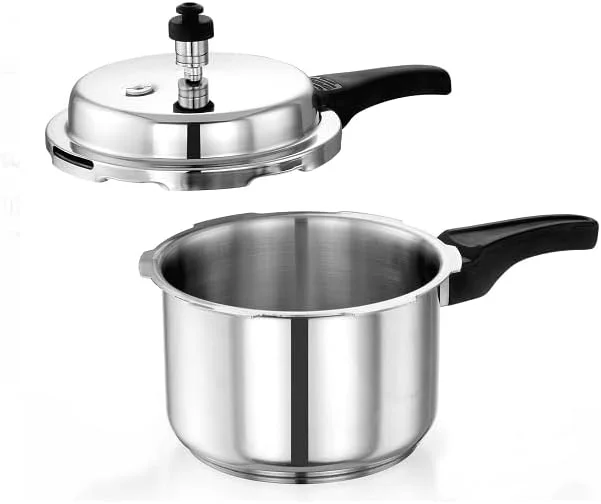 زودپز استیل ضد زنگ، ظرفیت 5 لیتر، شیر اطمینان، دستگیره های مقاوم در برابر حرارت