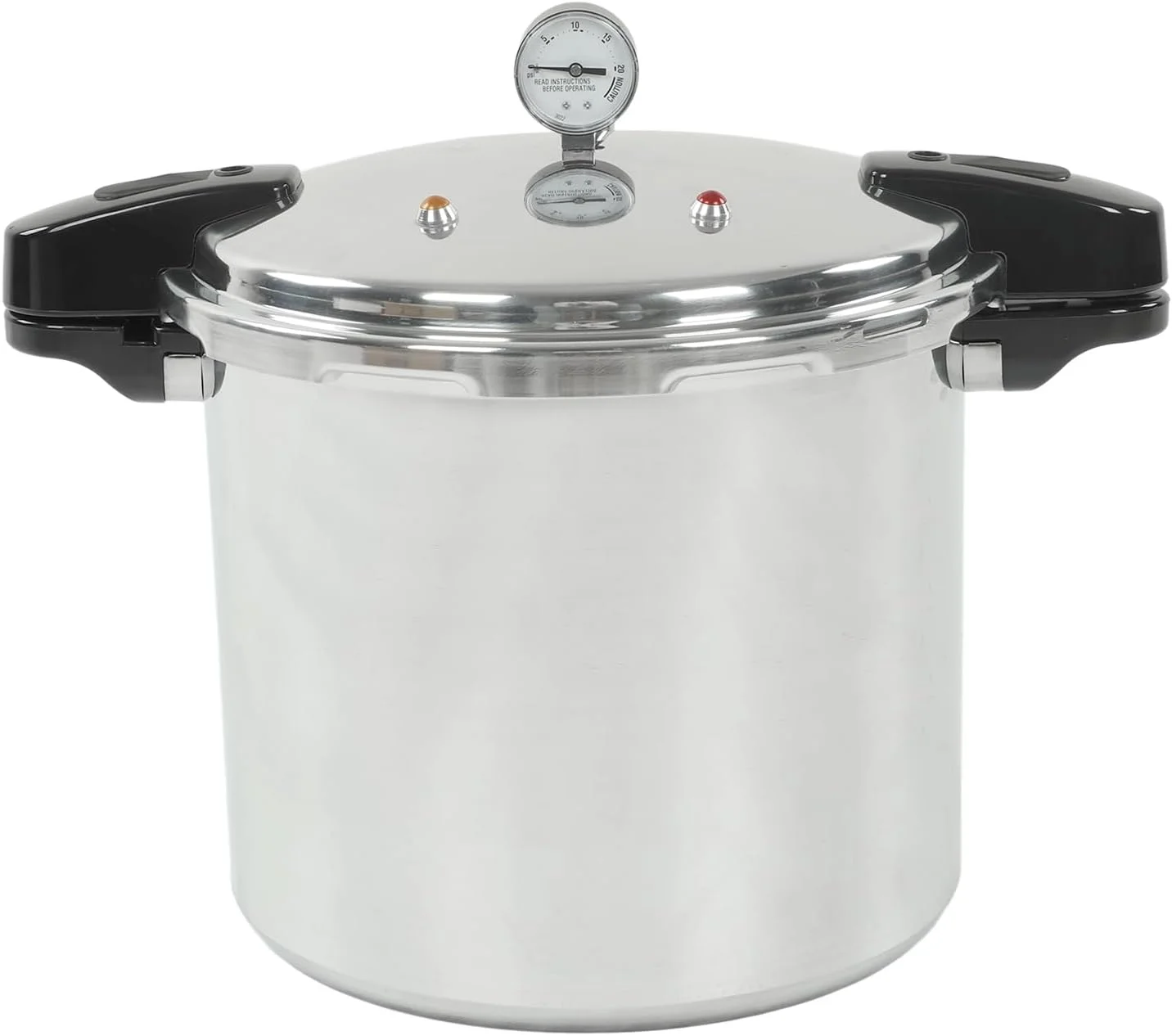 زودپز سوراندی با گیج و دریچه تخلیه، آلیاژ آلومینیوم 23 لیتری، قابلمه ضد انفجار برای بخارپز و خورشت با قفل ایمنی و دسته عایق ضد جوش برای منزل