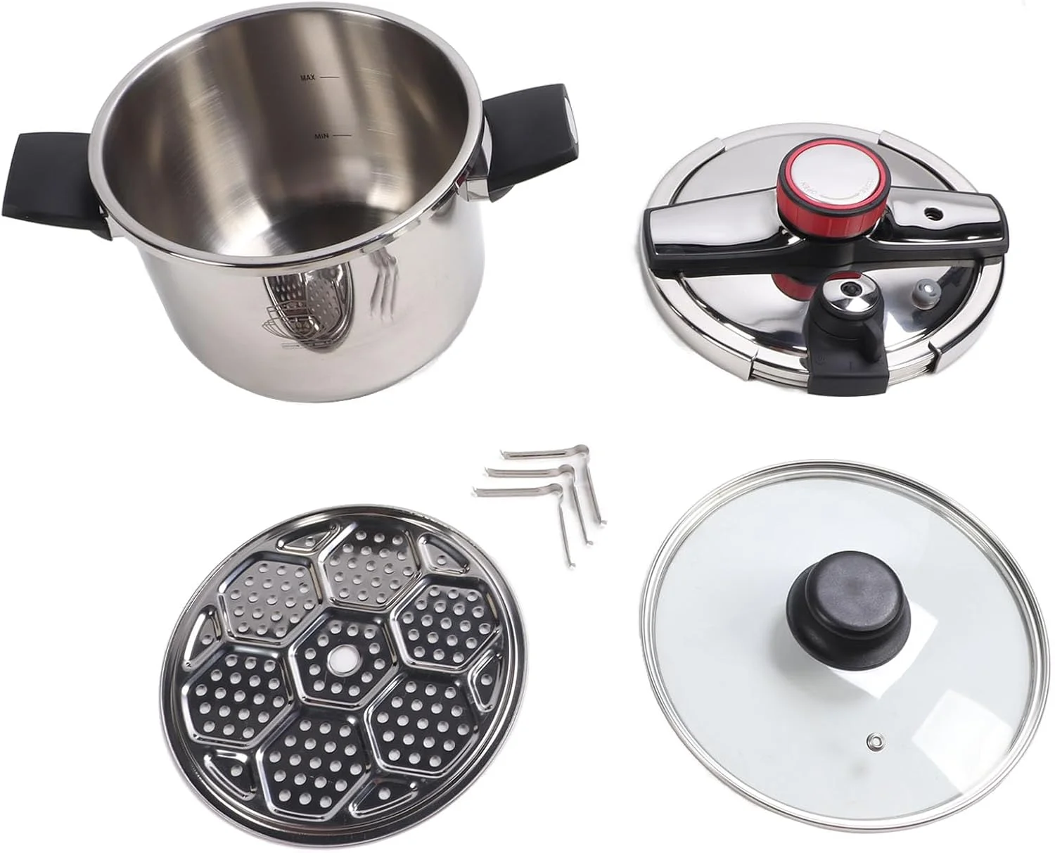 زودپز استیل 80KPA سورندی با سبد، زودپز 6 لیتری، پخت سریعتر و خروج ایمن فشار، مناسب برای اجاق گاز، مدل SORANDYCZ89M0EQDB زودپز استیل 80KPA سورندی با سبد، زودپز 6 لیتری، پخت سریعتر و خروج ایمن فشار، مناسب برای اجاق گاز، مدل SORANDYCZ89M0EQDB