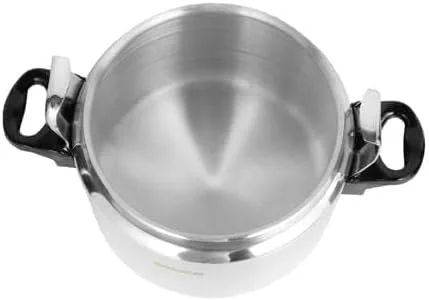 زودپز آلومینیومی رویال فورد مجهز به دستگاه ایمنی چندگانه و نشانگر منحصر به فرد، ساخت آلیاژ بادوام، دسته های محکم، سازگار با گاز، نقره ای 5 لیتر RF11173 زودپز آلومینیومی رویال فورد مجهز به دستگاه ایمنی چندگانه و نشانگر منحصر به فرد، ساخت آلیاژ بادوام، دسته های محکم، سازگار با گاز، نقره ای 5 لیتر RF11173