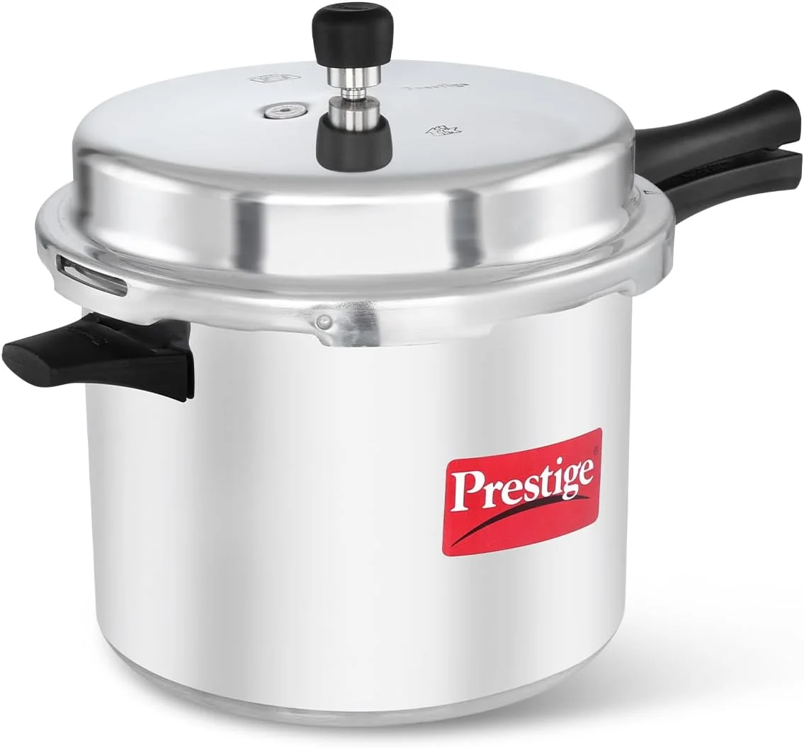 Prestige Popular Pressure Cooker 10 L | Aluminium Pressure Cooker | Silver - MPP11000