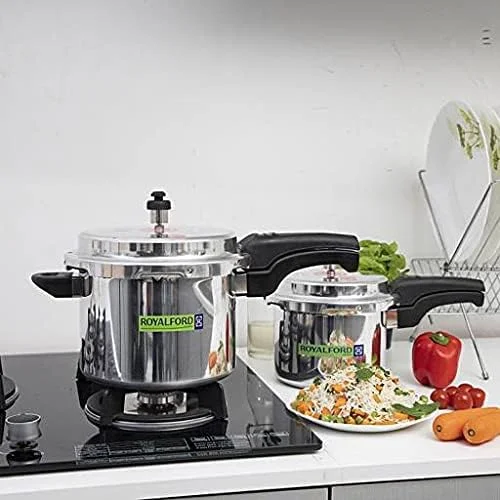 زودپز آلومینیومی رویال فورد 5 و 3 لیتری - دسته راحت، پخت یکنواخت | طراحی قابل حمل و جمع و جور | ایده آل برای مرغ، ماهی، برنج، گوشت گاو و موارد دیگر زودپز آلومینیومی رویال فورد 5 و 3 لیتری - دسته راحت، پخت یکنواخت | طراحی قابل حمل و جمع و جور | ایده آل برای مرغ، ماهی، برنج، گوشت گاو و موارد دیگر