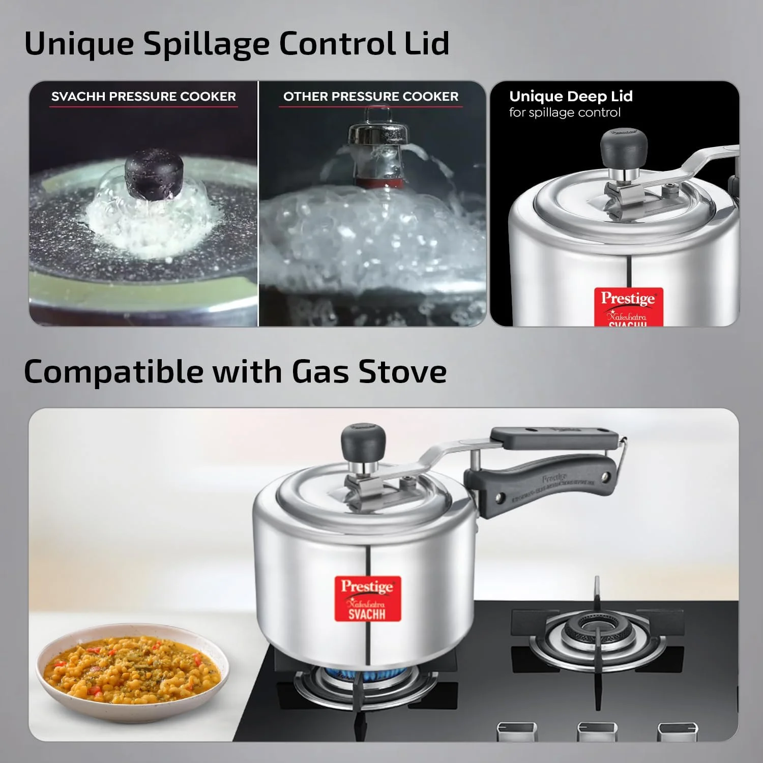 زودپز پرستیژ ناکشاترا سواچ 1.5 لیتری | زودپز آلومینیومی با درب زودپز پرستیژ ناکشاترا سواچ 1.5 لیتری | زودپز آلومینیومی با درب