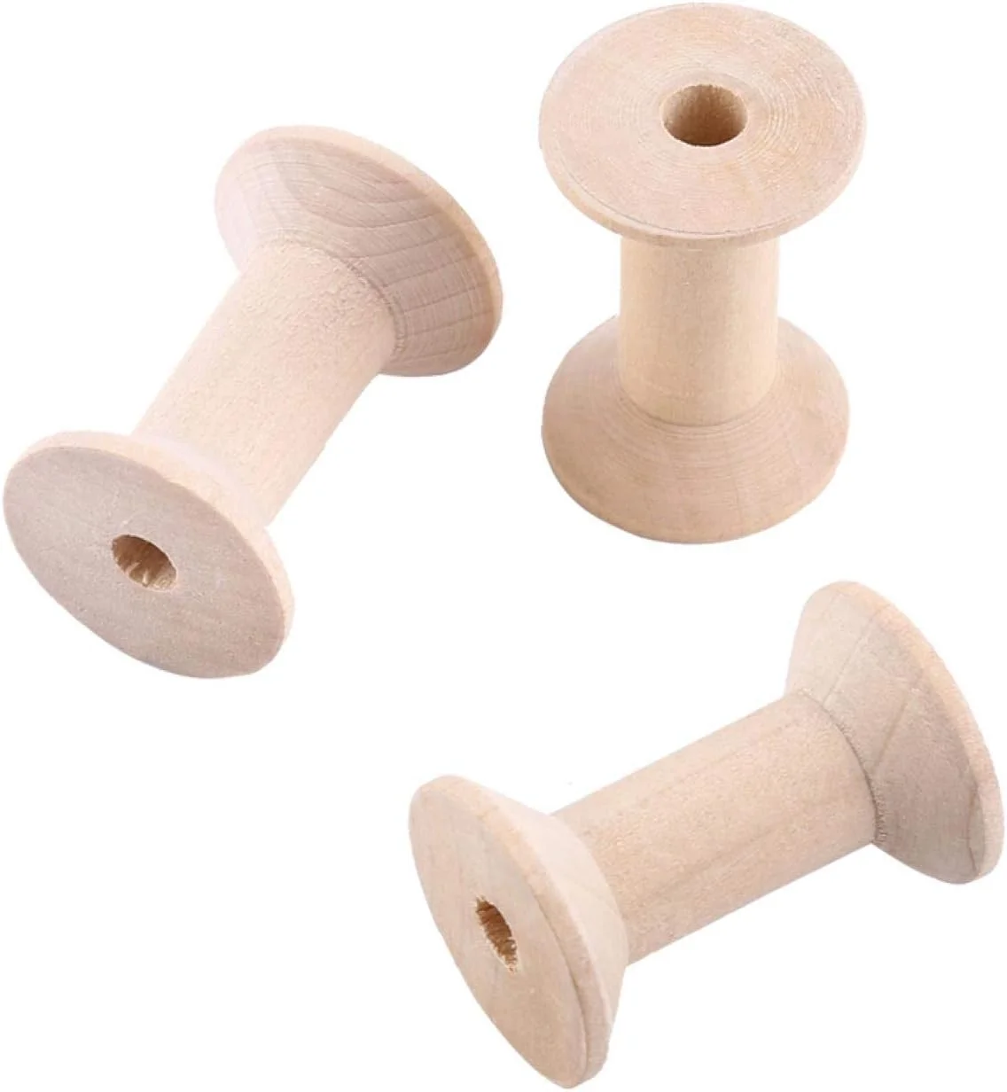 قرقره نخ خالی - 10 عدد قرقره نخ خالی چوبی رنگ چوب طبیعی 47mm x 31mm قرقره نخ خالی - 10 عدد قرقره نخ خالی چوبی رنگ چوب طبیعی 47mm x 31mm