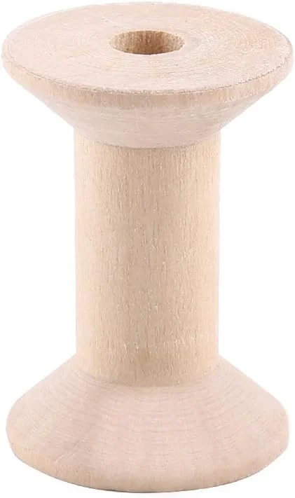 بسته 10 عددی ماسوره نخ چوبی خالی، رنگ چوب، 47mm X 31mm بسته 10 عددی ماسوره نخ چوبی خالی، رنگ چوب، 47mm X 31mm