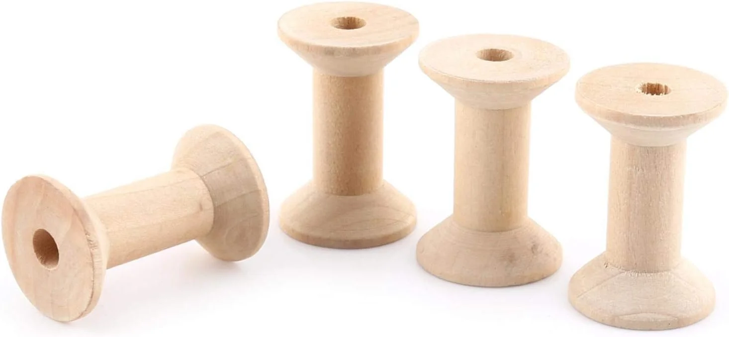 قرقره نخ خالی - 10 عدد قرقره نخ خالی چوبی رنگ چوب طبیعی 47mm x 31mm قرقره نخ خالی - 10 عدد قرقره نخ خالی چوبی رنگ چوب طبیعی 47mm x 31mm