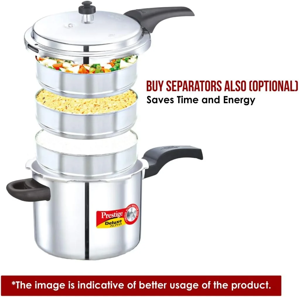 زودپز القایی پرستیژ آلفا دلوکس، استیل ضد زنگ، 6.5 لیتر، PRDA6.5 - نقره ای زودپز القایی پرستیژ آلفا دلوکس، استیل ضد زنگ، 6.5 لیتر، PRDA6.5 - نقره ای